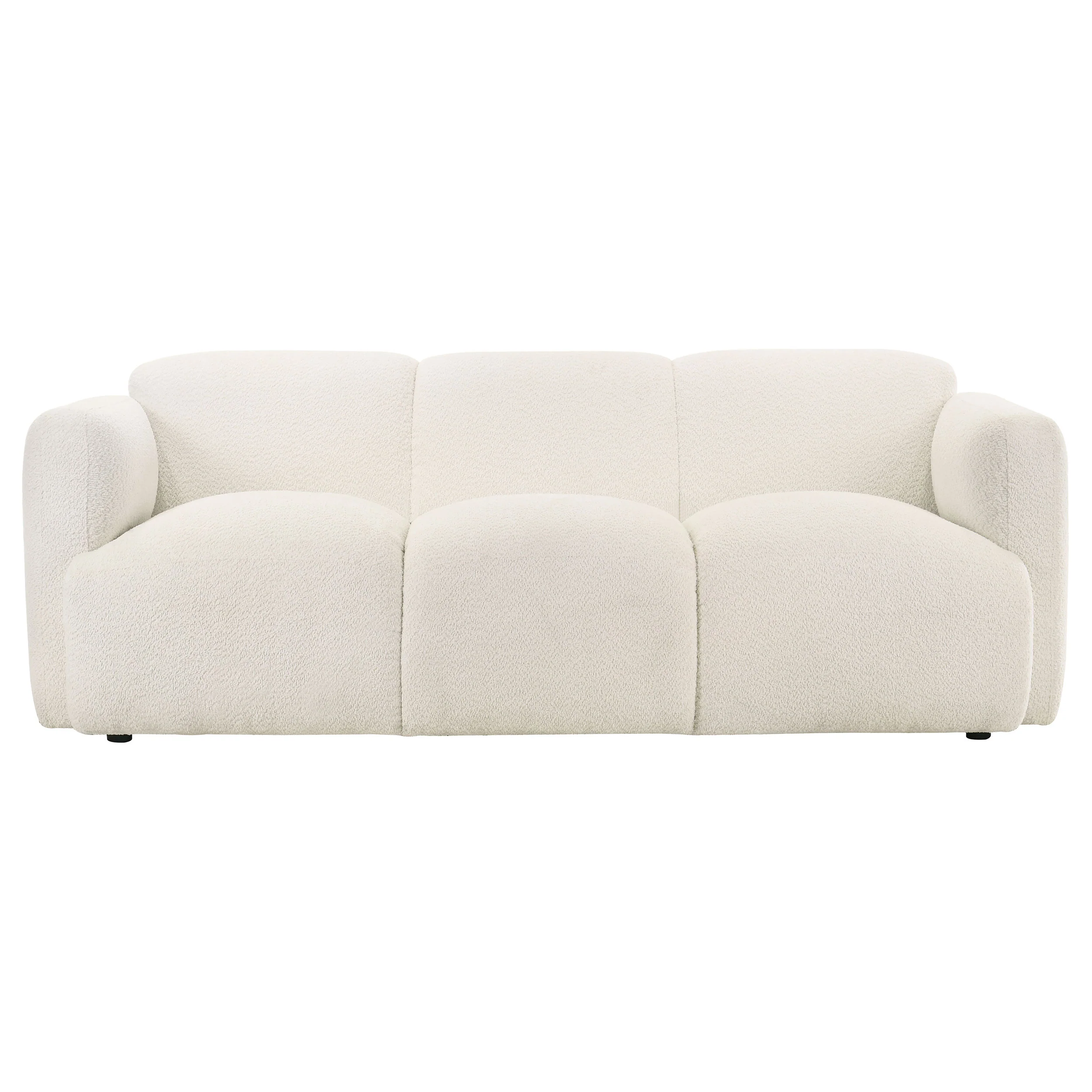 Dorset White 3-piece Upholstered Round Track Arm Sofa Set - Image 3