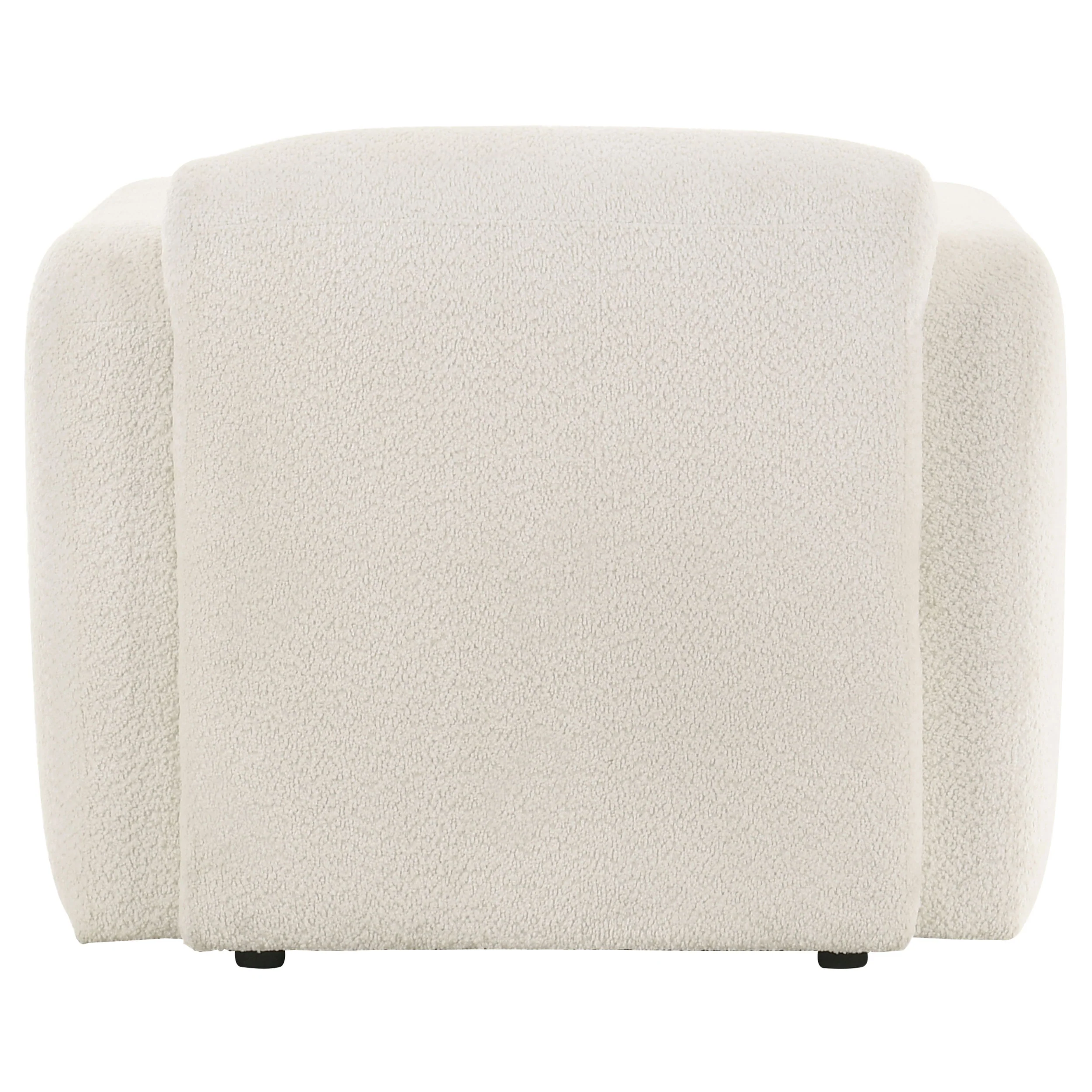 Dorset White Fabric Upholstered Round Track Arm Accent Chair - Image 6