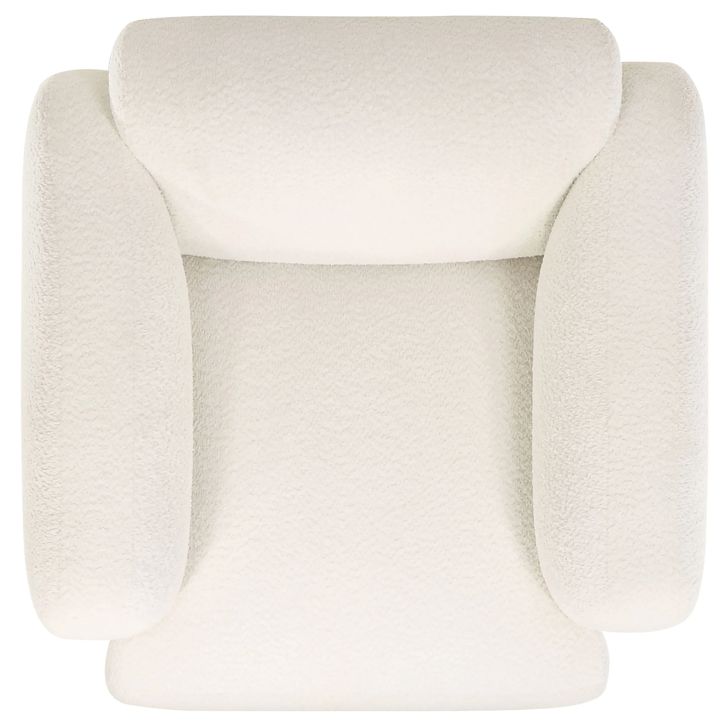 Dorset White Fabric Upholstered Round Track Arm Accent Chair - Image 9