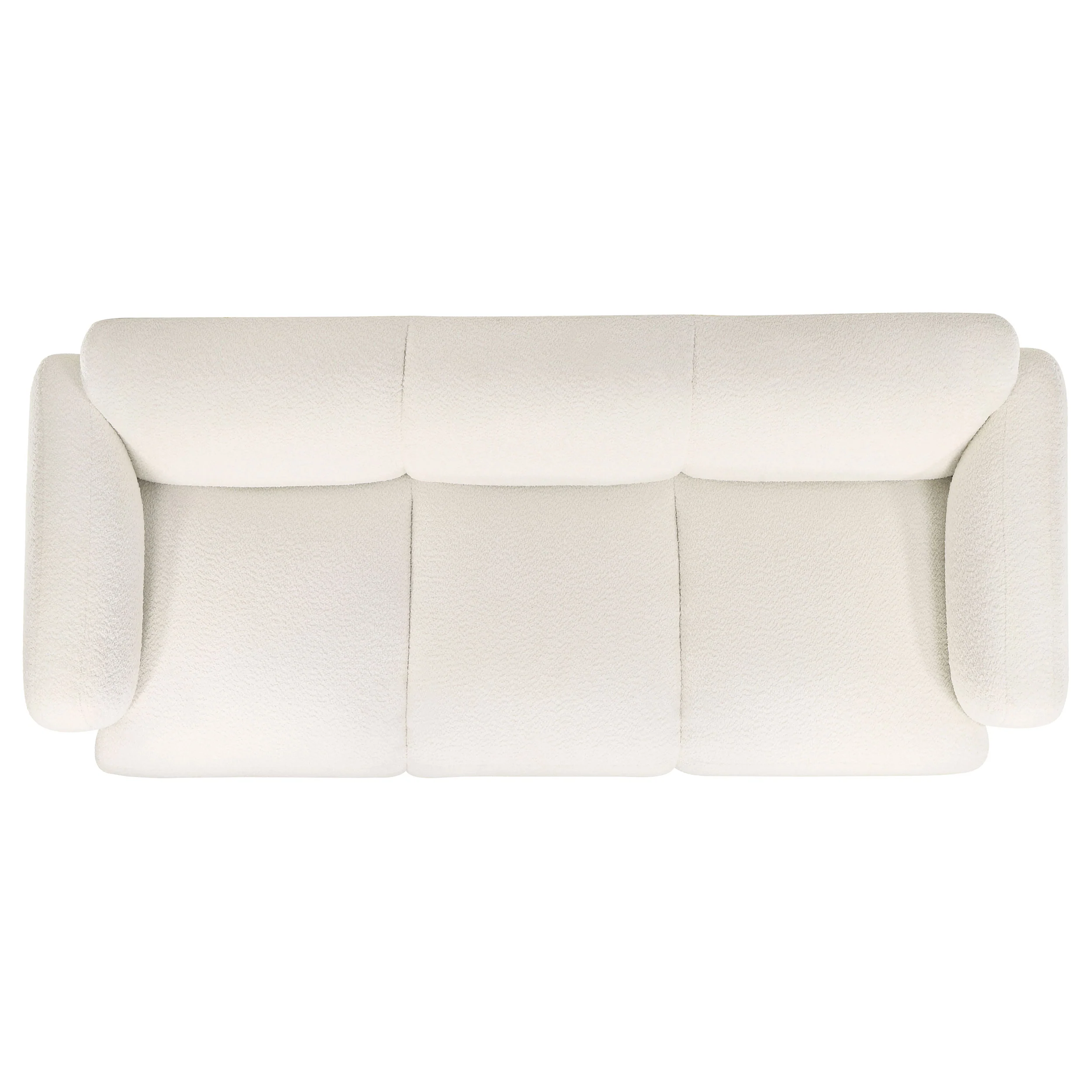 Dorset White Fabric Upholstered Round Track Arm Sofa - Image 9