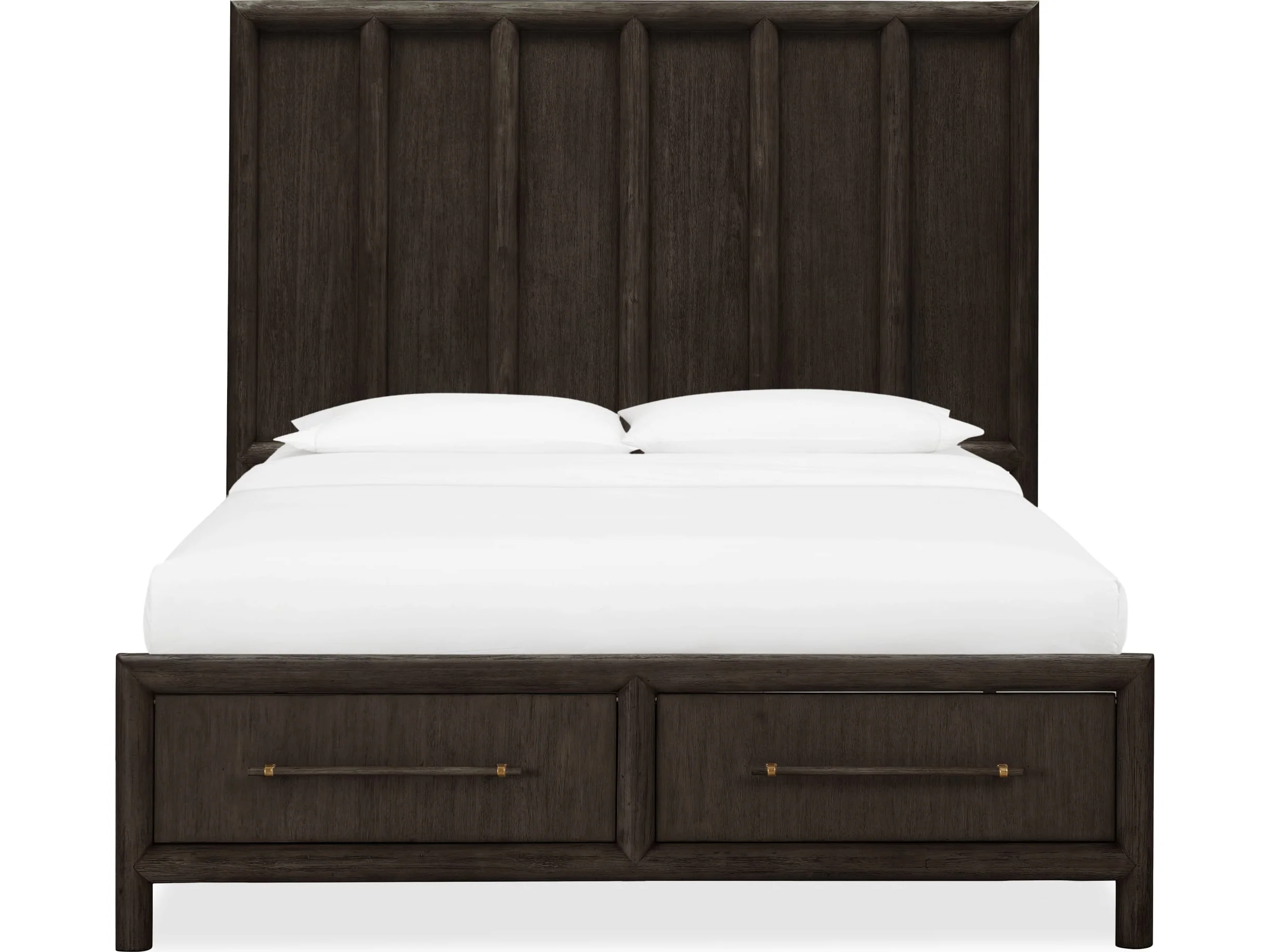 Dorsey Basalt Grey California King Wooden Two Drawer Storage Bed - Image 2