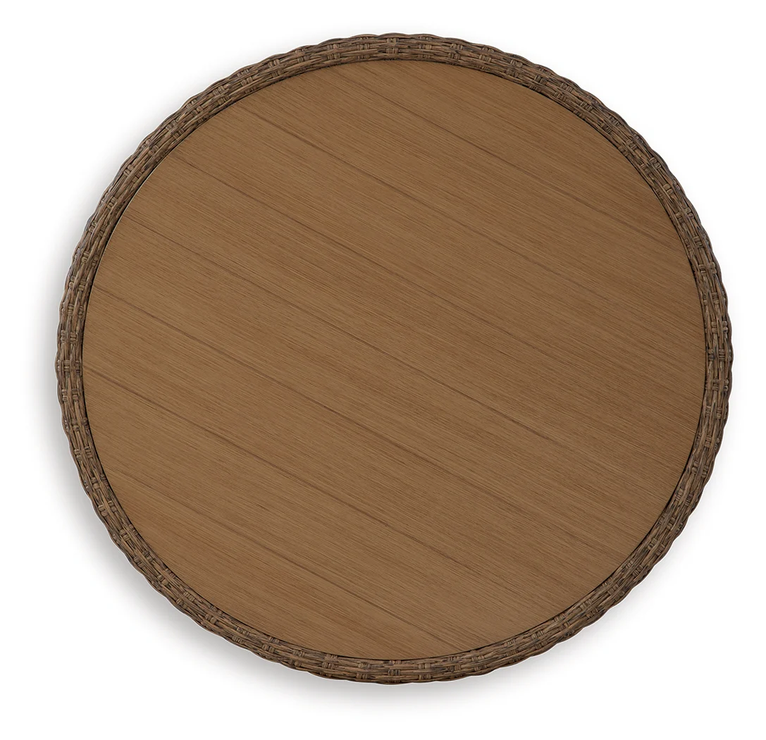 Double Point Beige Round Cocktail Table - Image 3