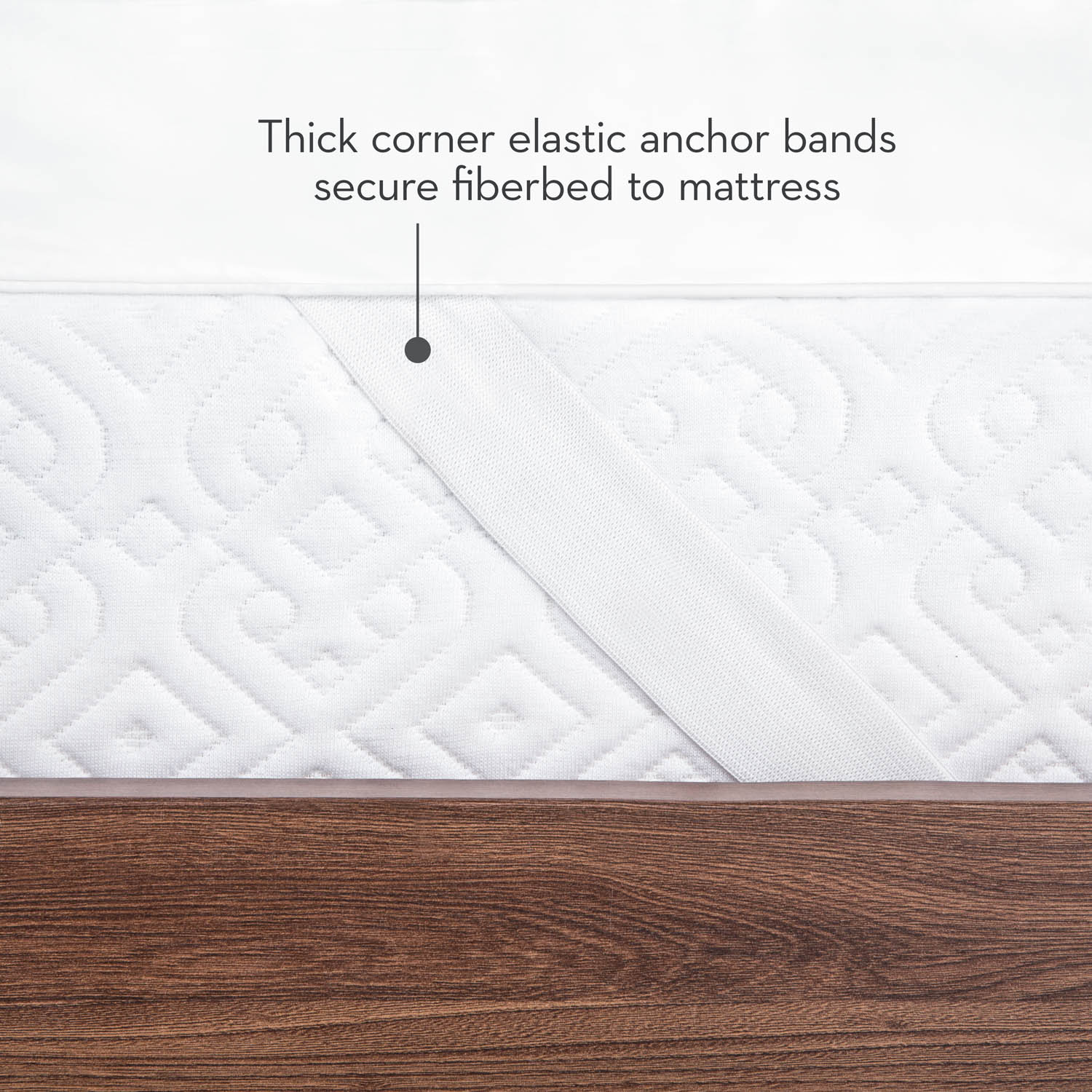 Down Alternative White Queen 3" Mattress Topper - Image 5
