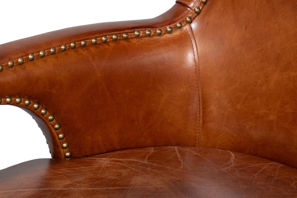 Drake Brown Distilled Leather Chair - Image 10