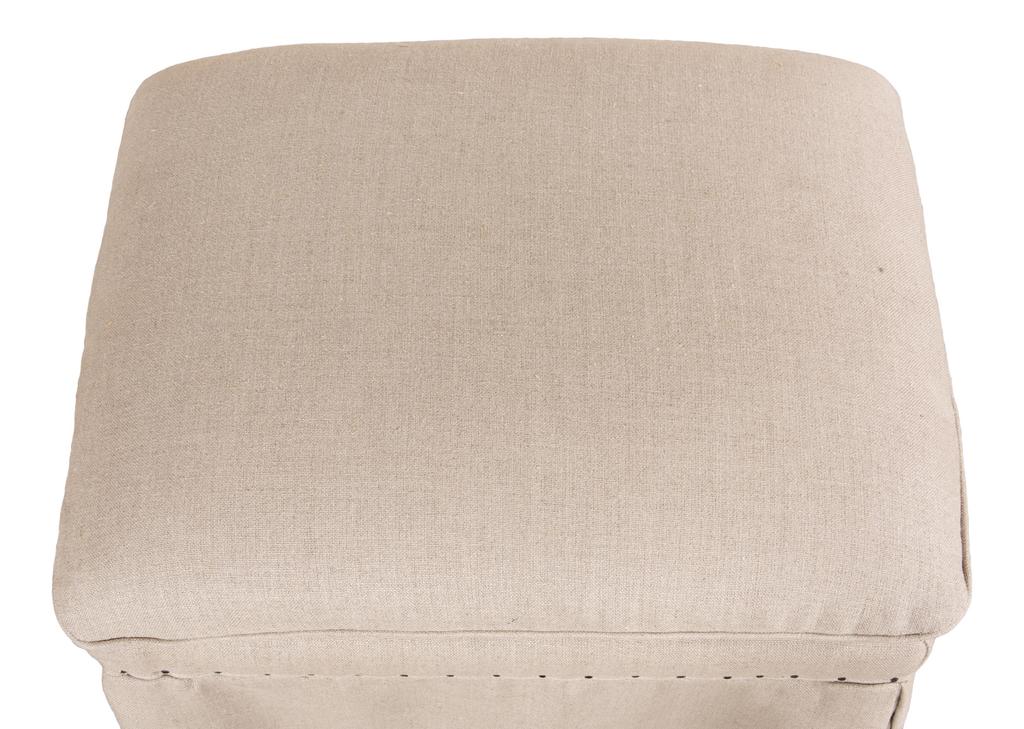 Draped Beige Ottoman - Image 4