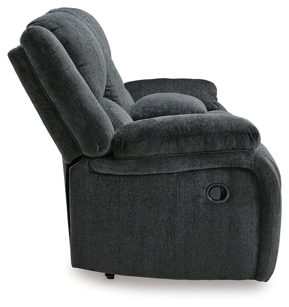 Draycoll Slate Reclining Loveseat w/Console & Recliner (Online Special Price) - Image 6
