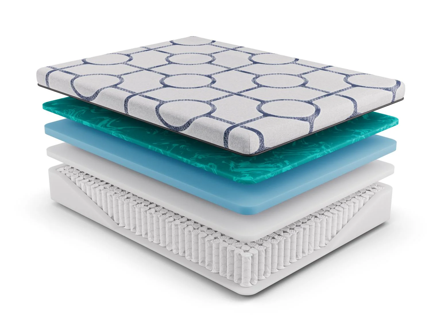 Dreamstage Value Aquamarine Hybrid 13.5" Medium Grey California King Mattress - Image 8