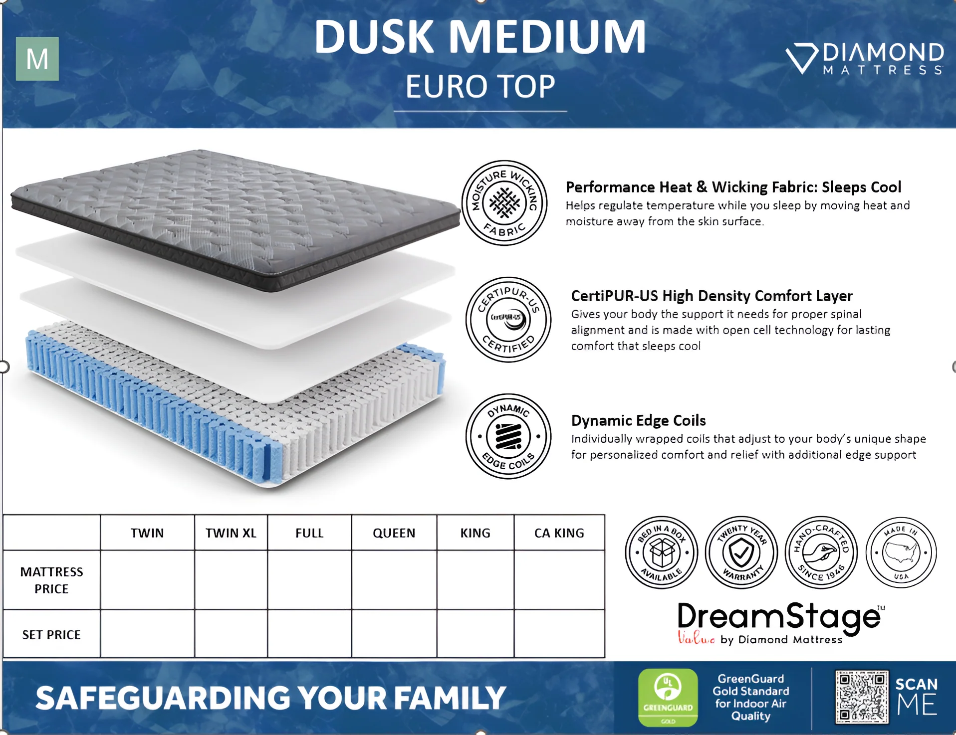 Dreamstage Value Dusk 12.5" Medium Grey California King Mattress - Image 10