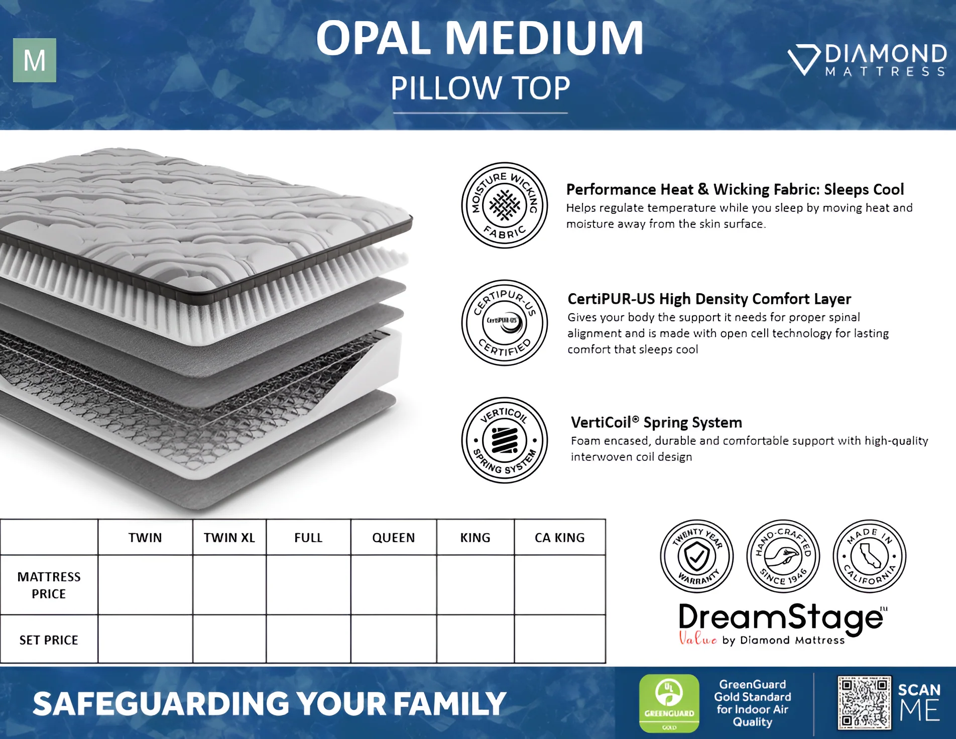 Dreamstage Value Opal Pillow Top 10" Medium Grey Full Mattress - Image 6