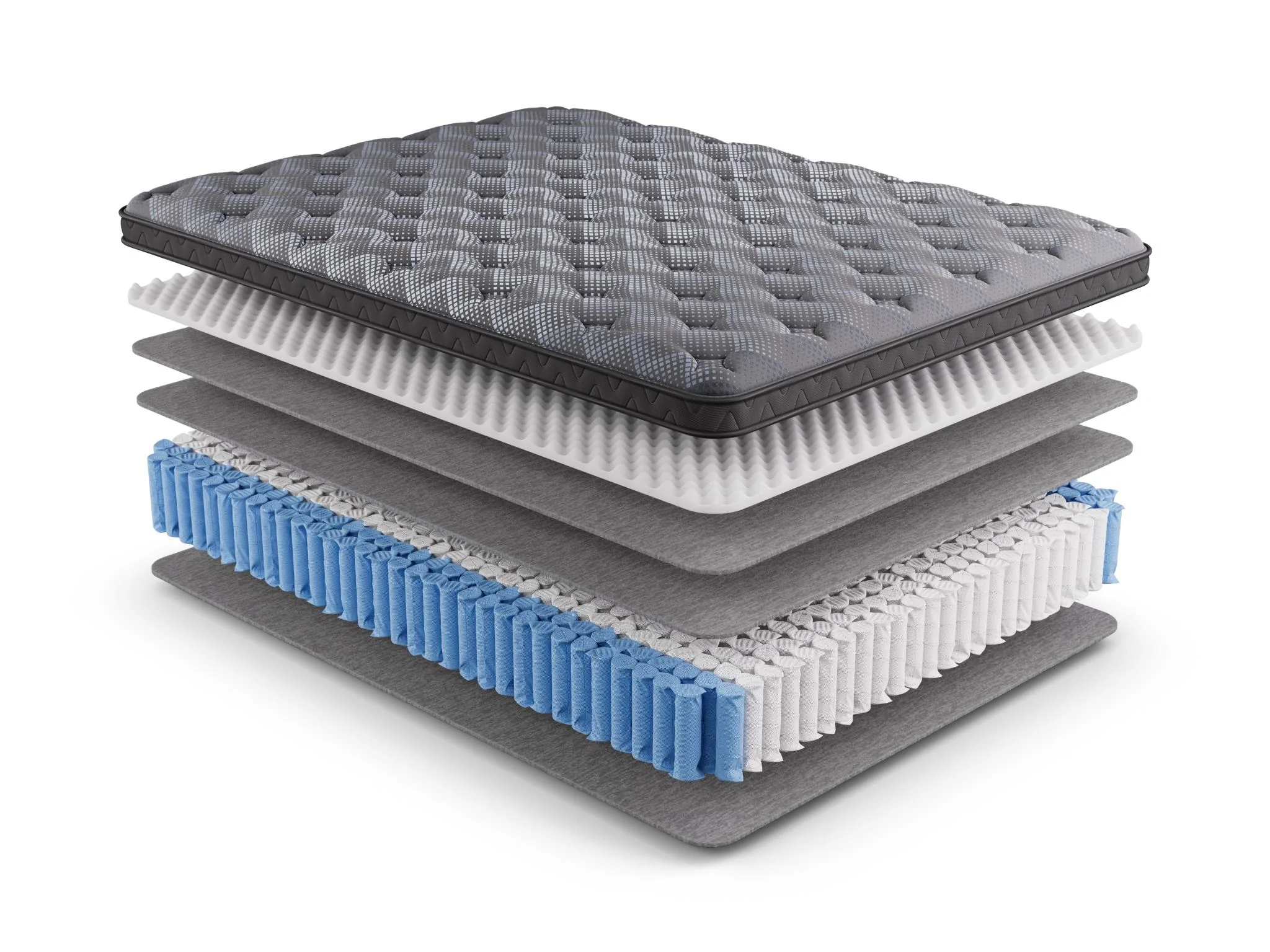 Dreamstage Value Turquoise Euro Top 12.5" Medium Grey Queen Mattress - Image 9