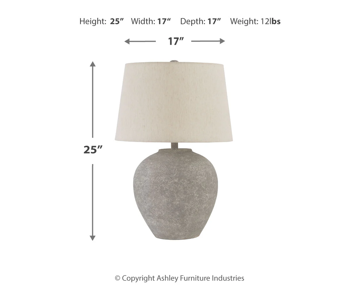 Dreward Distressed Gray Table Lamp (Set of 2) - Image 4
