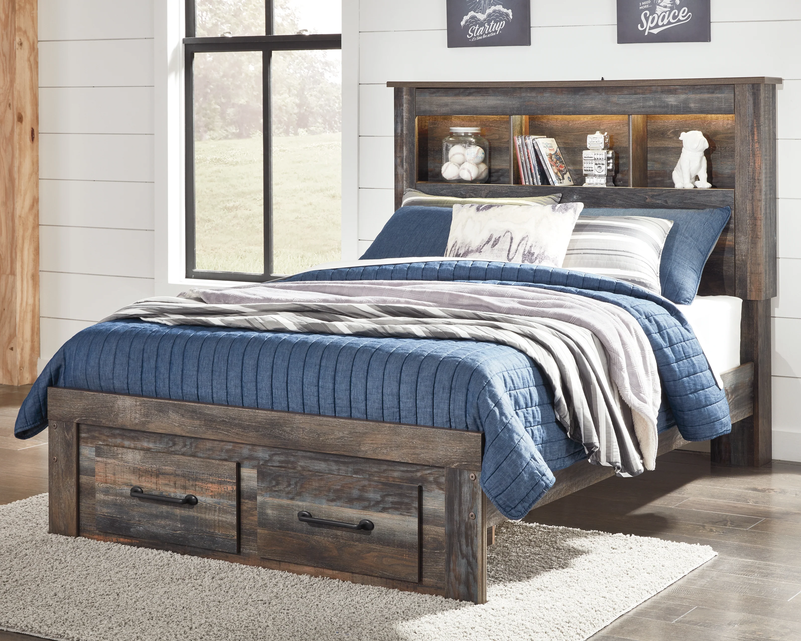 Drystan Multi Full Bookcase Storage Bed and Chest (Online Special Price) - Image 8