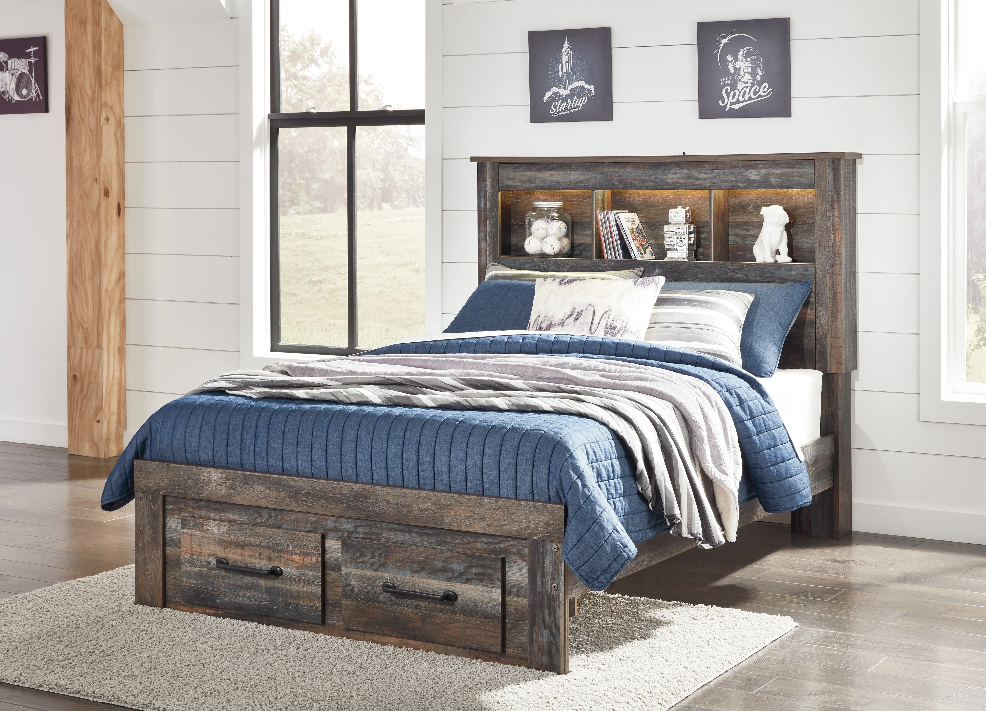 Drystan Multi Full Bookcase Storage Bed and Chest (Online Special Price) - Image 9