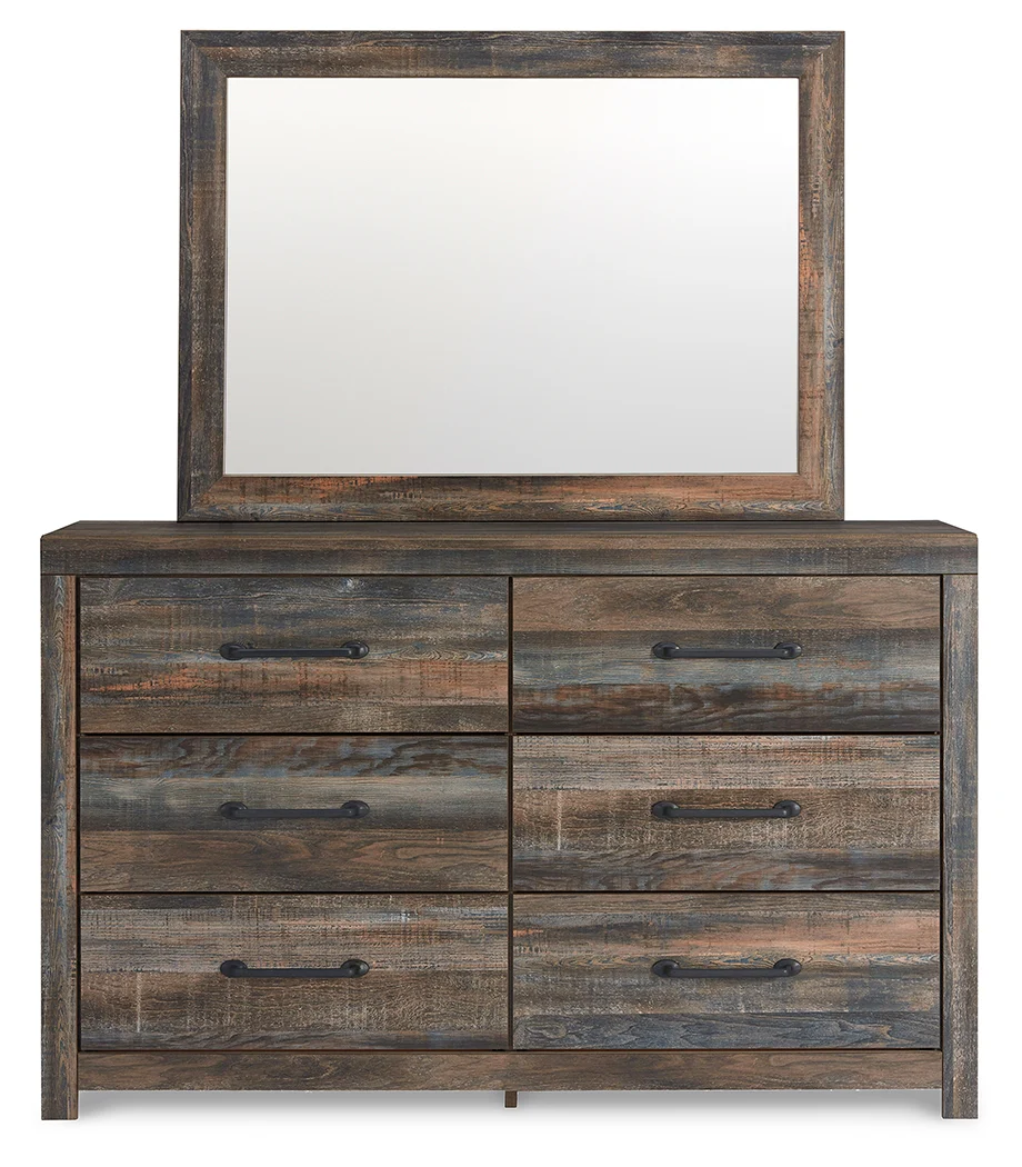 Drystan Multi King Bookcase Storage Bedroom Set with Dresser, Mirror, Chest and Nightstand - Image 2