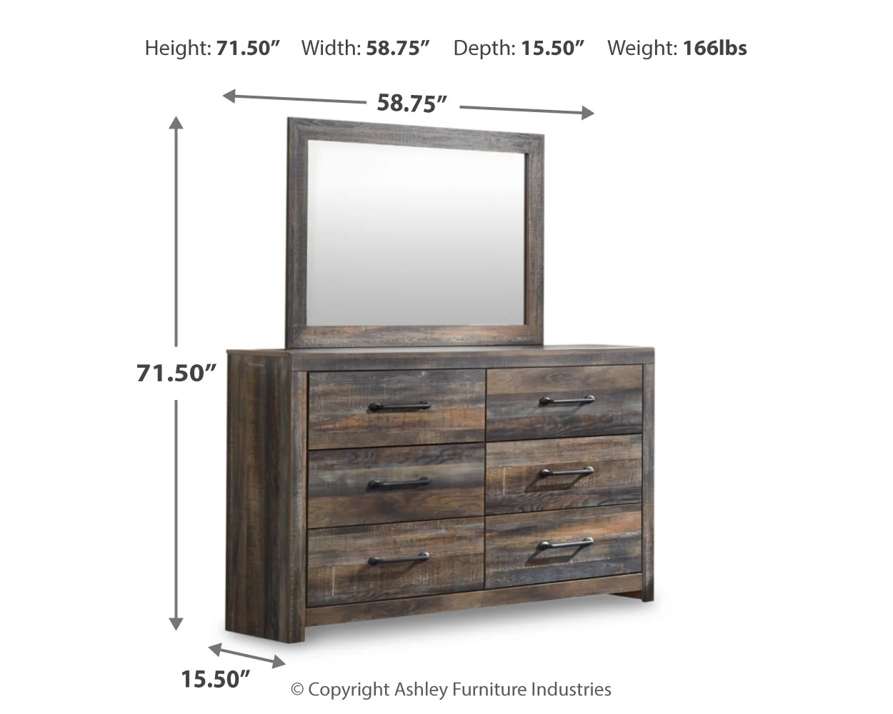 Drystan Multi King Panel Bed, Dresser, Mirror and 2 Nightstands (Online Special Price) - Image 4