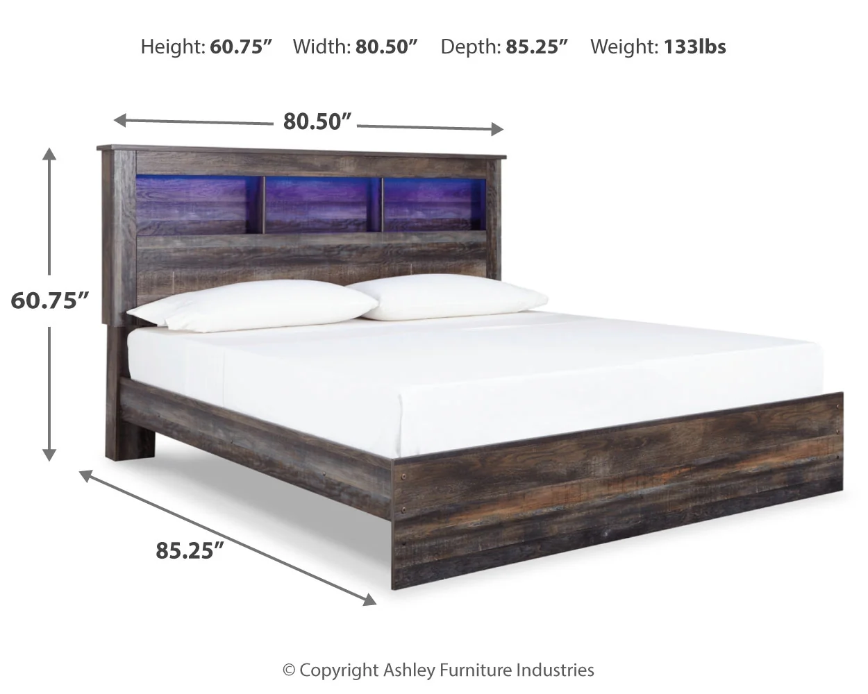 Drystan Multi King Panel Bed, Dresser, Mirror and 2 Nightstands - Image 6