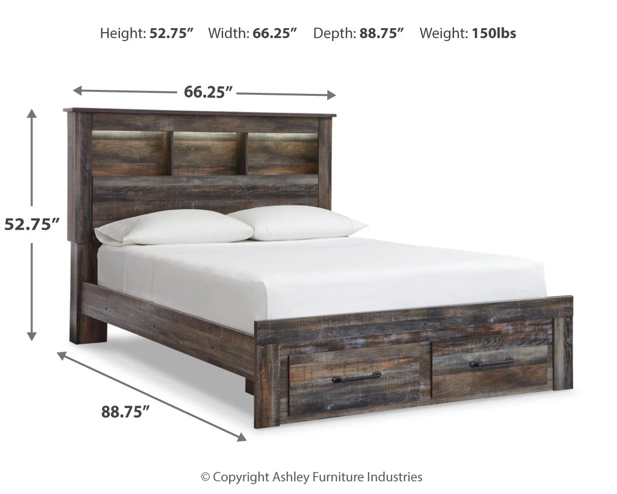 Drystan Multi Queen Bookcase Storage Bed, Dresser and Mirror (Online Special Price) - Image 6