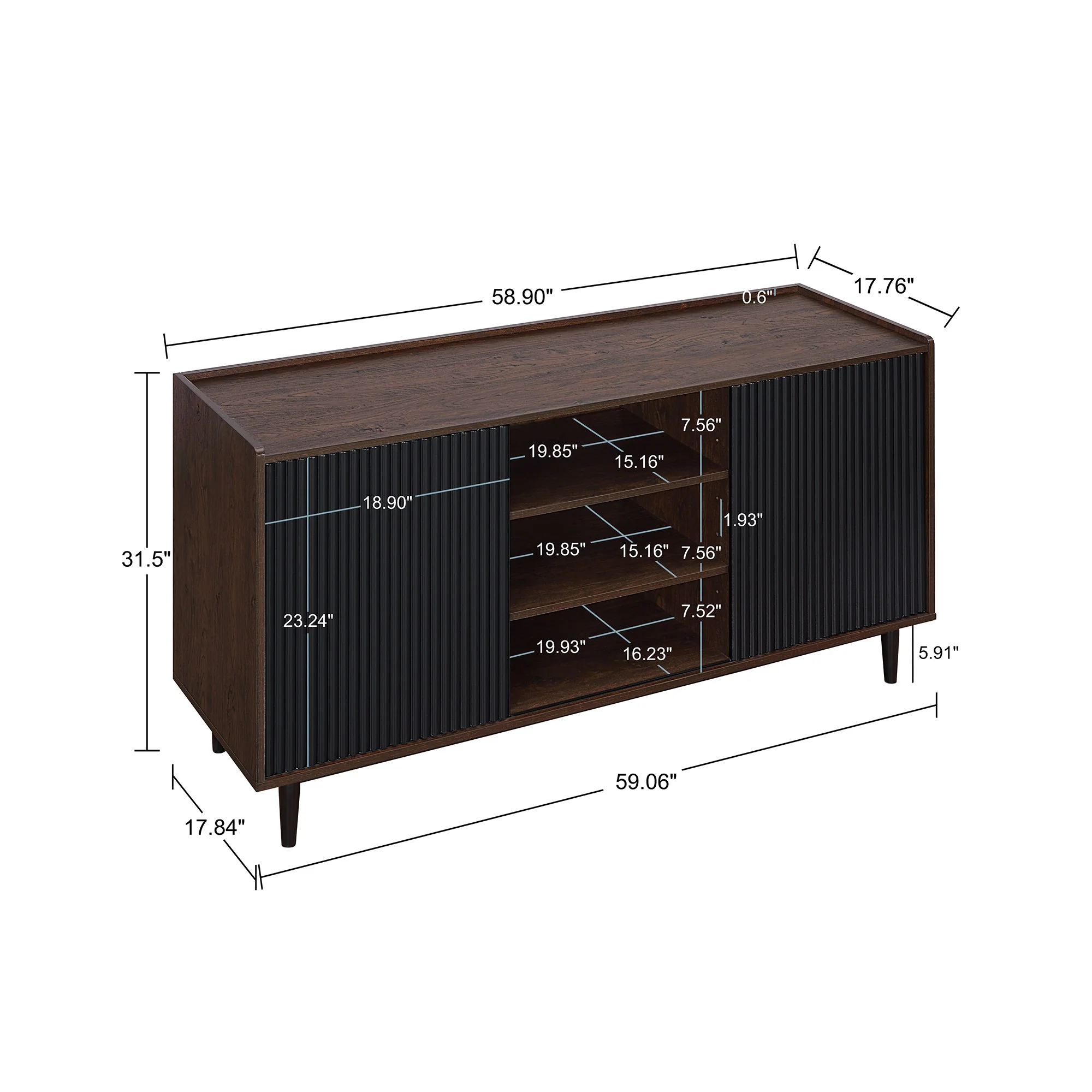 Duane 4 Piece Living Room Set in Dark Brown and Black - Image 13