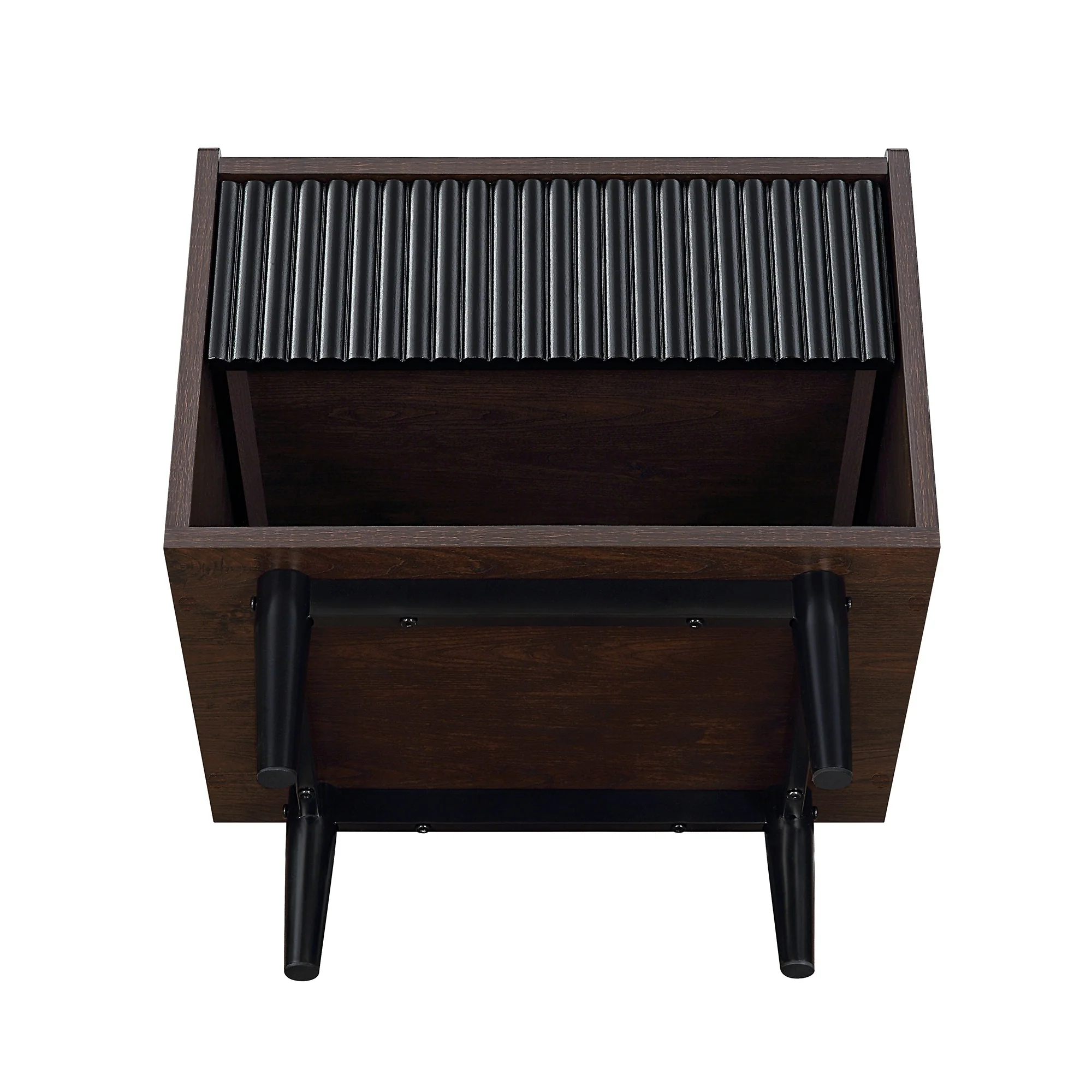 Duane Nightstand in Dark Brown and Black (set of 2) - Image 10