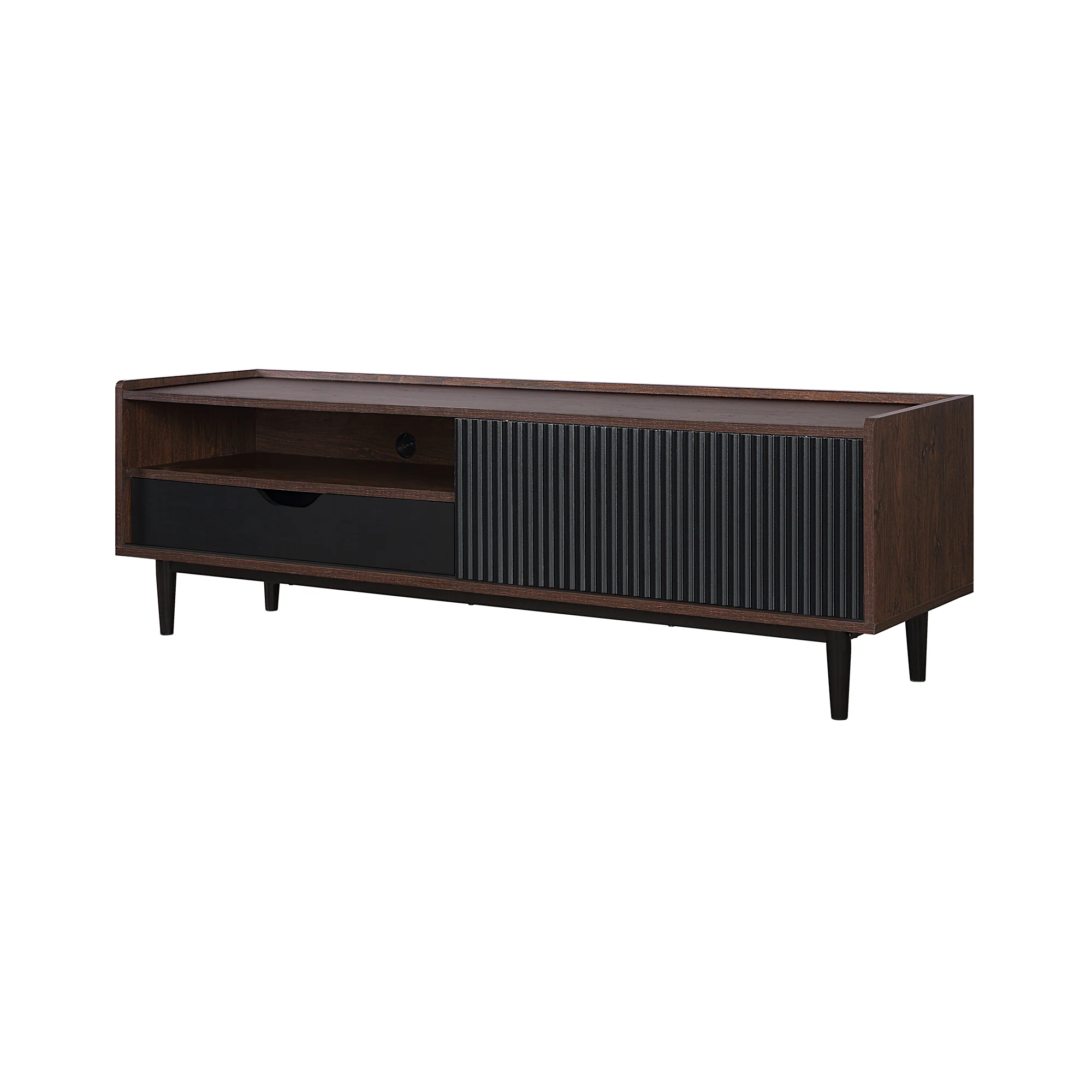 Duane TV Stand in Dark Brown and Black - Image 7