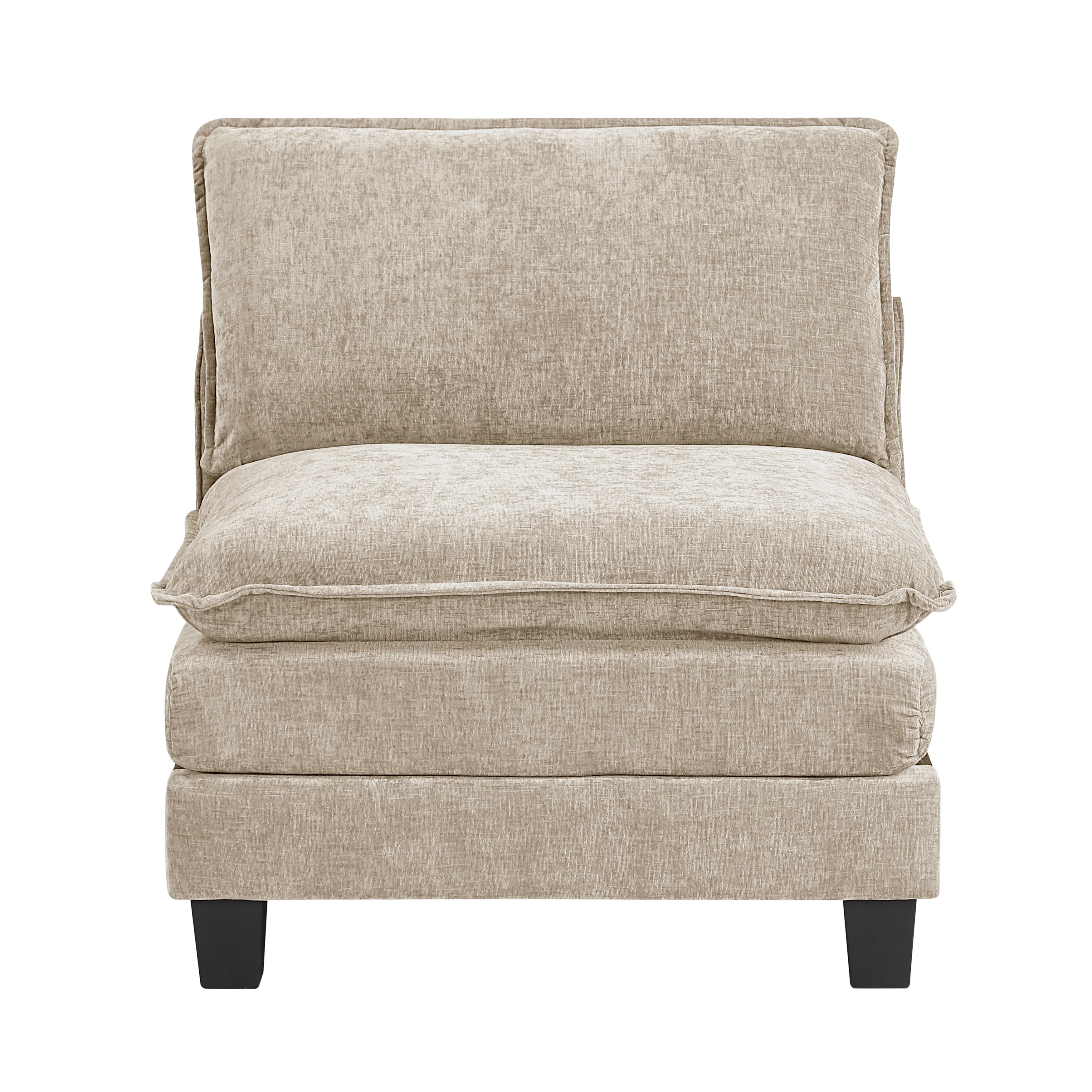 Dublin Taupe 5-Piece Modular Sectional with Ottoman - Image 5