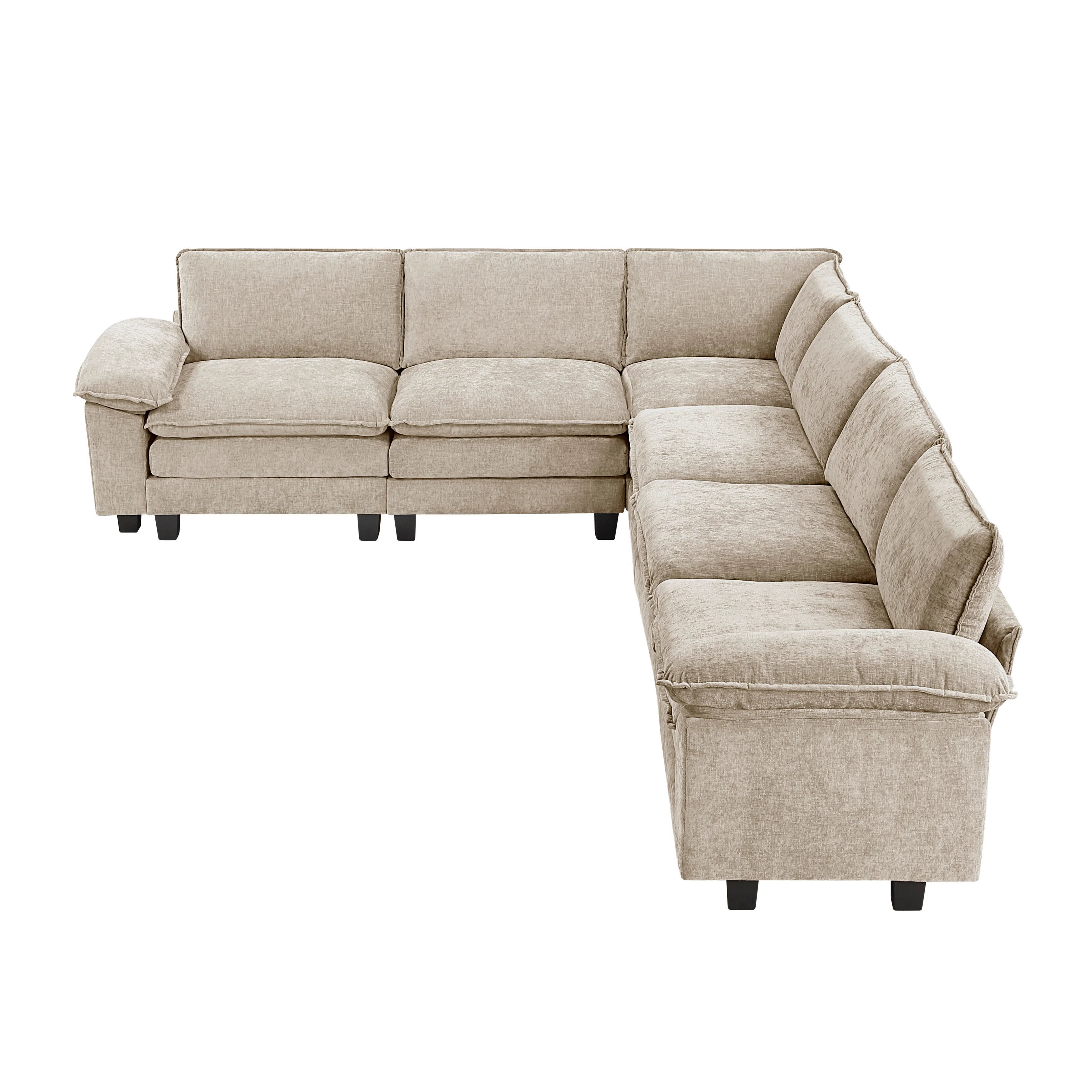 Dublin Taupe 6-Piece Modular Sectional - Image 3
