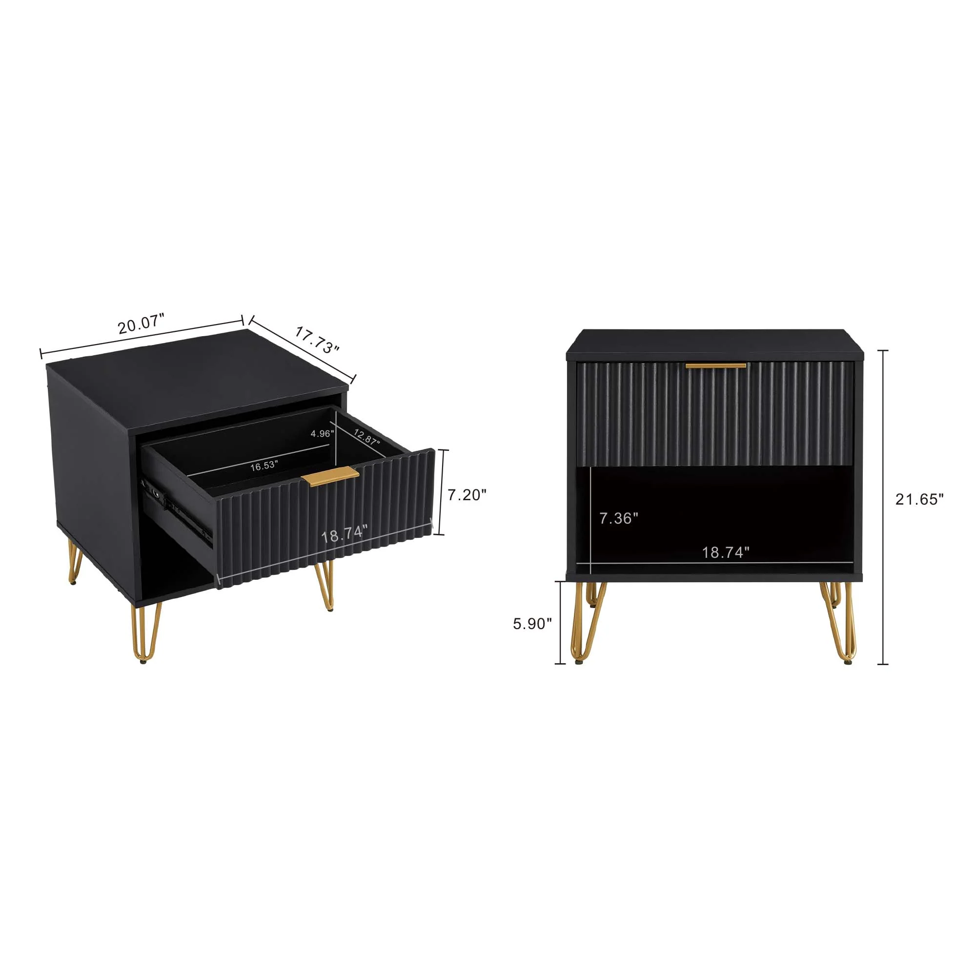 DUMBO 1.0 Nightstand in Black (set of 2) - Image 3