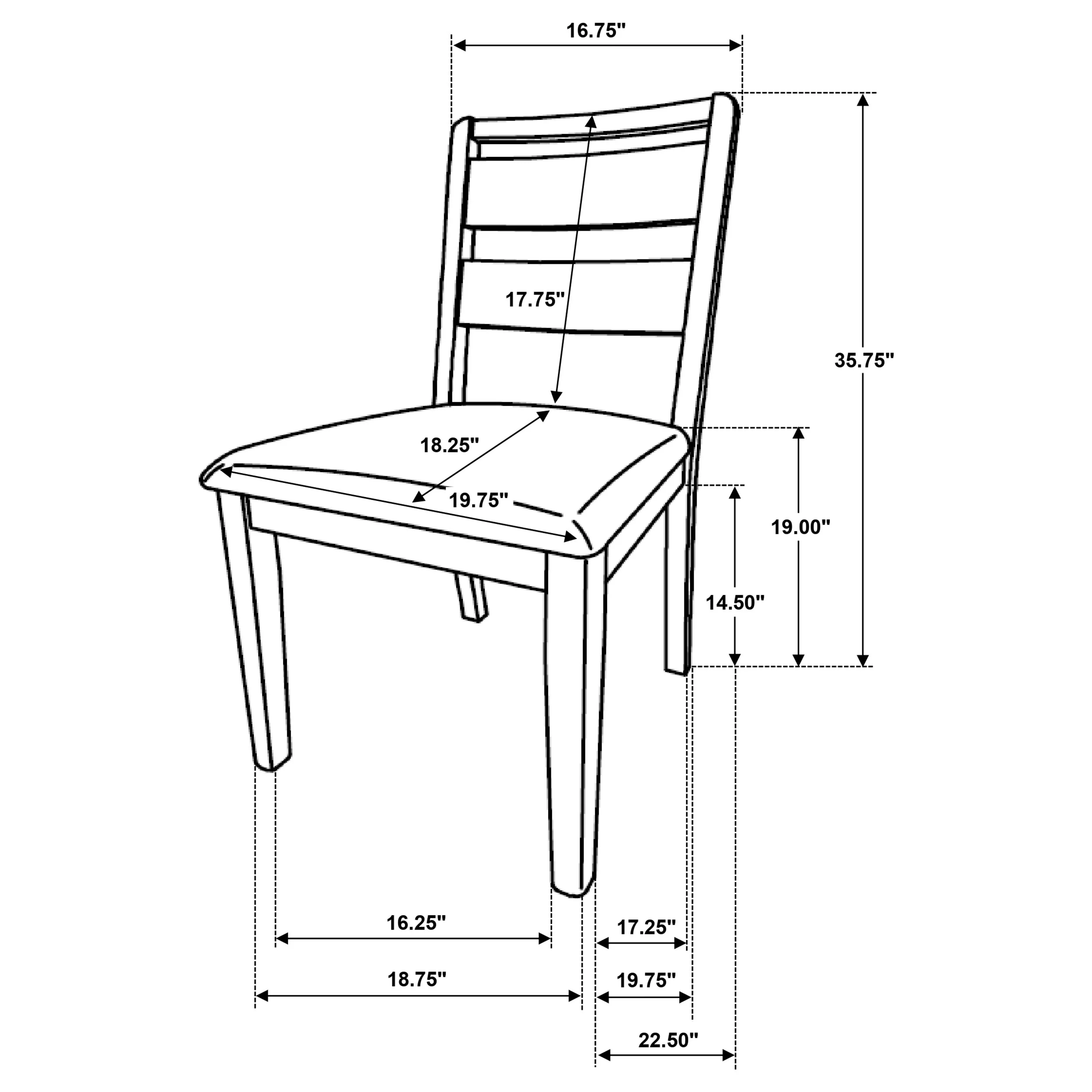 Duncan Washed Oak Ladder Back Dining Side Chair (Set of 2) - Image 13