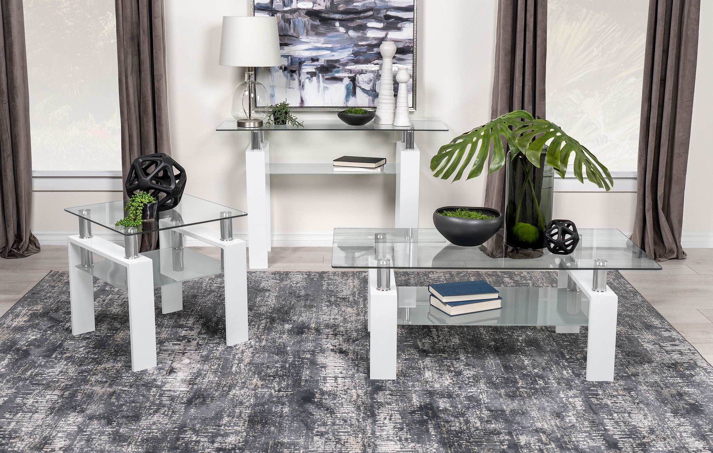 Dyer White Coffee Table - Image 6