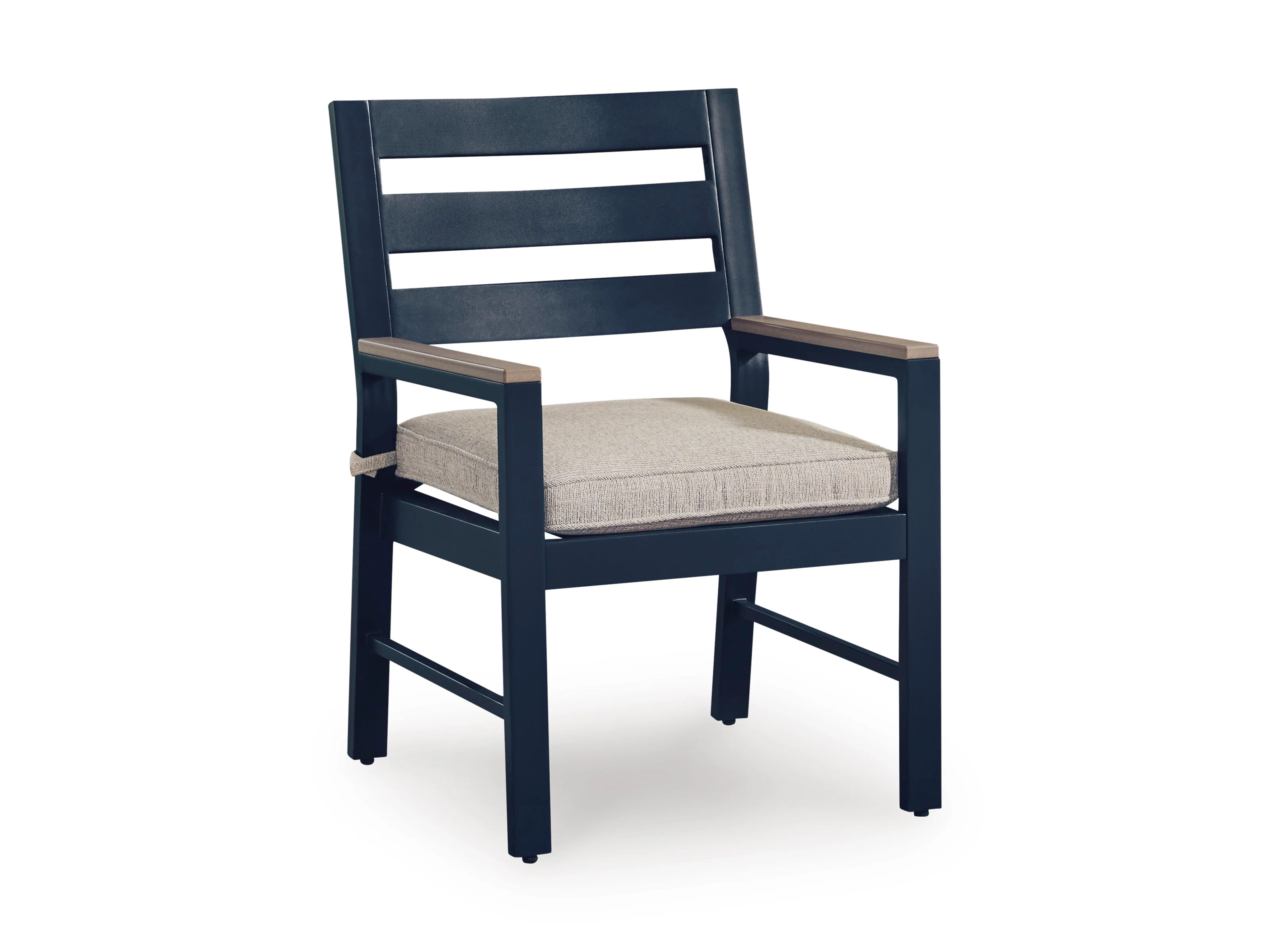 East Beach Navy Blue/Driftwood Arm Chair With Cushion (Set of 2) - Image 5