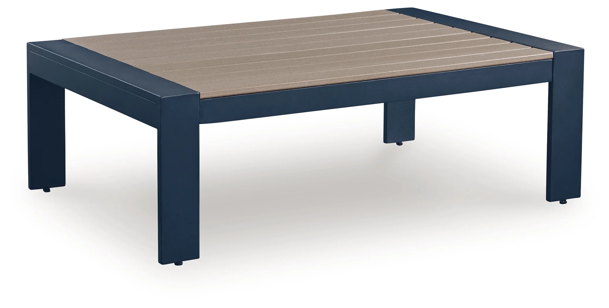 East Beach Navy Blue/Driftwood Rectangular Cocktail Table - Image 3