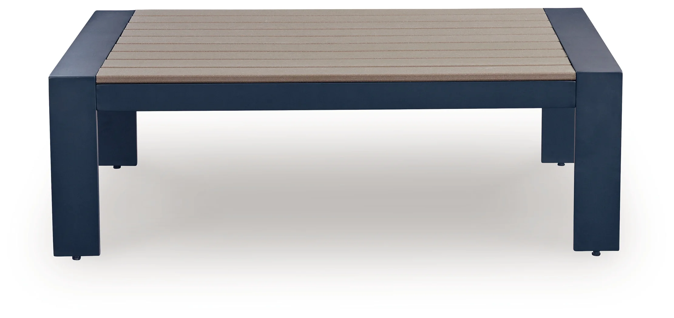East Beach Navy Blue/Driftwood Rectangular Cocktail Table - Image 4