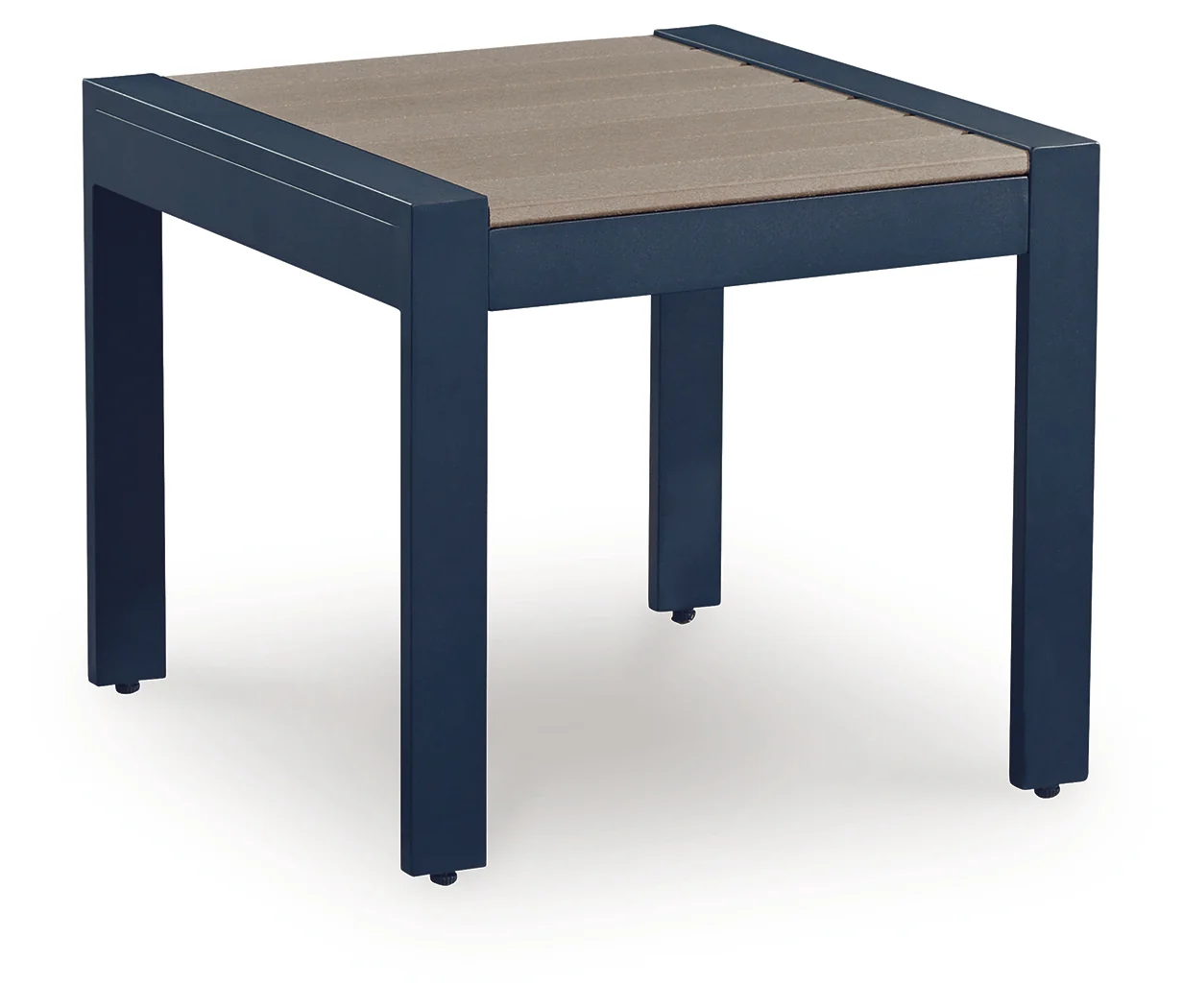 East Beach Navy Blue/Driftwood Rectangular End Table - Image 2