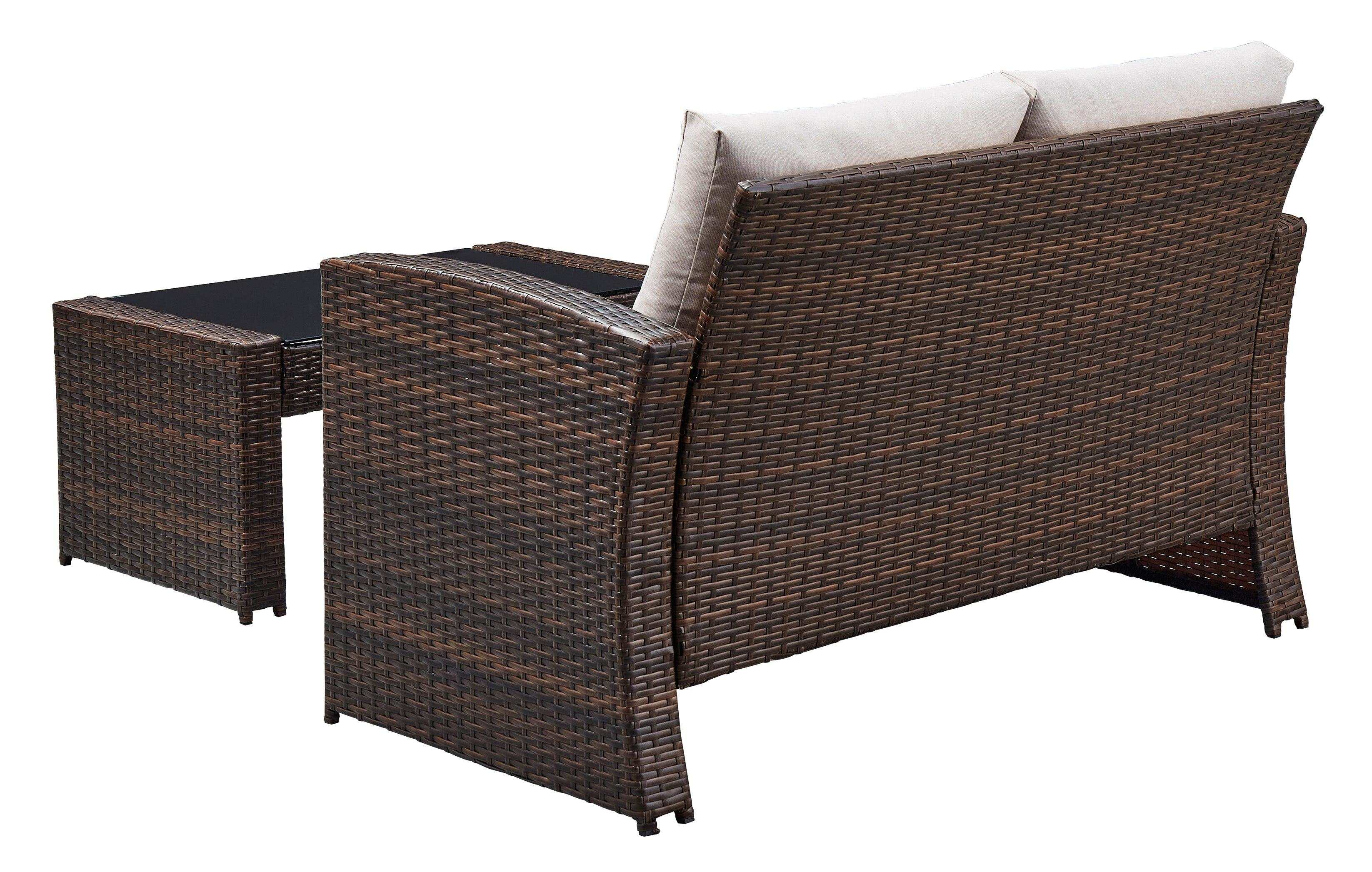 East Brook Outdoor Loveseat w/ Coffee Table (Set of 2) - Image 6