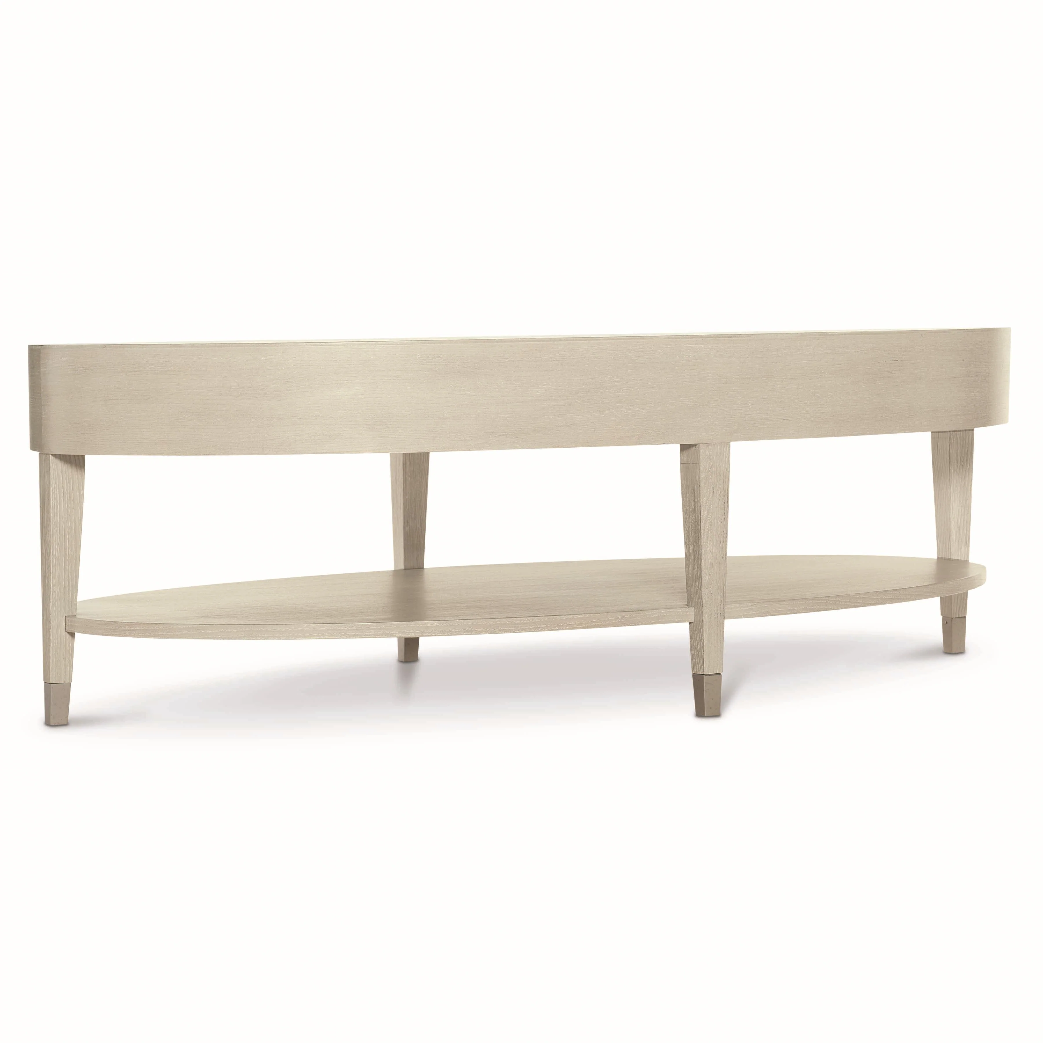 East Hampton Aged Silver/Cerused Linen Cocktail Table - Image 3