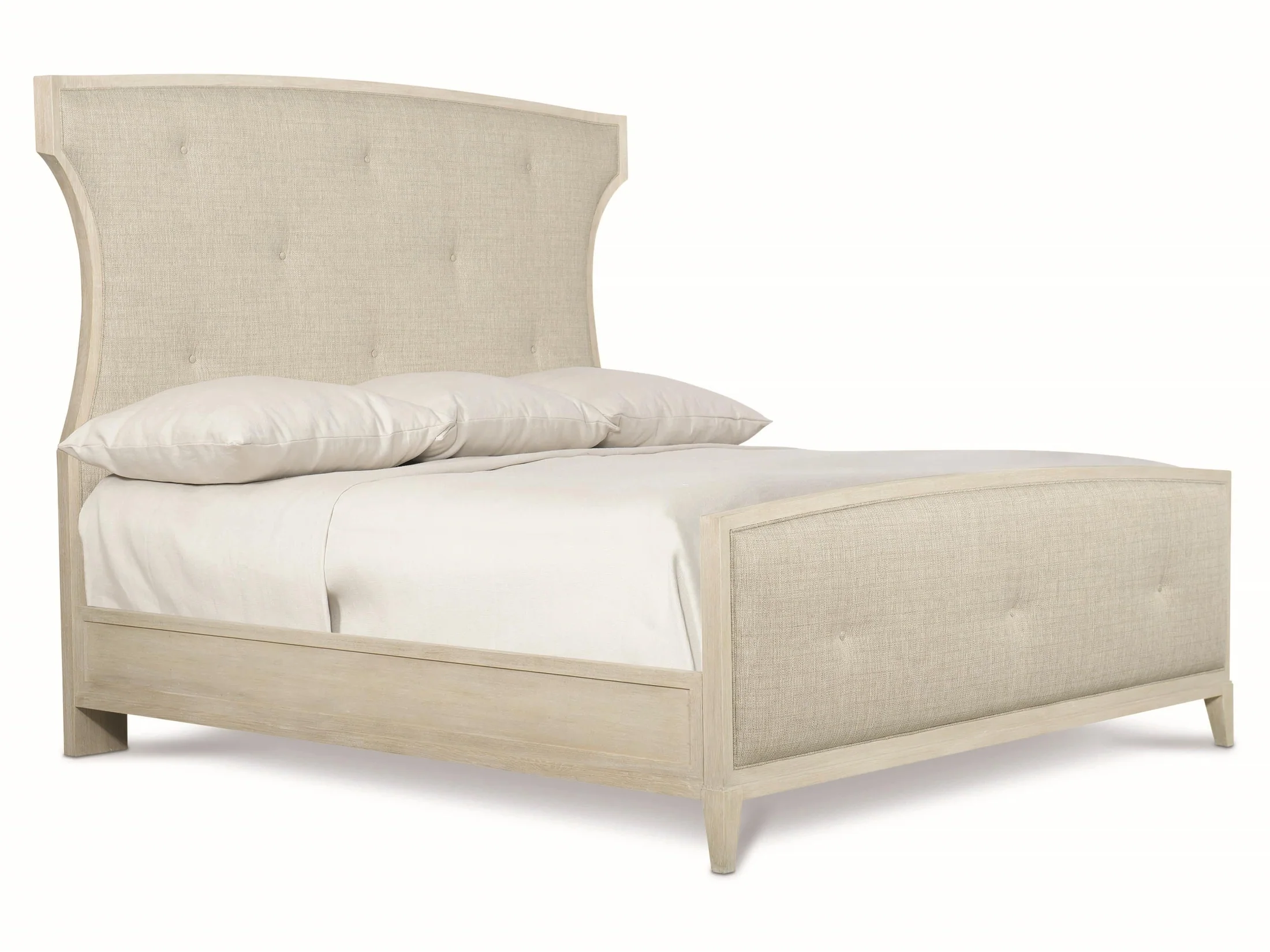 East Hampton Cerused Linen/Muted Grey Panel King Bed