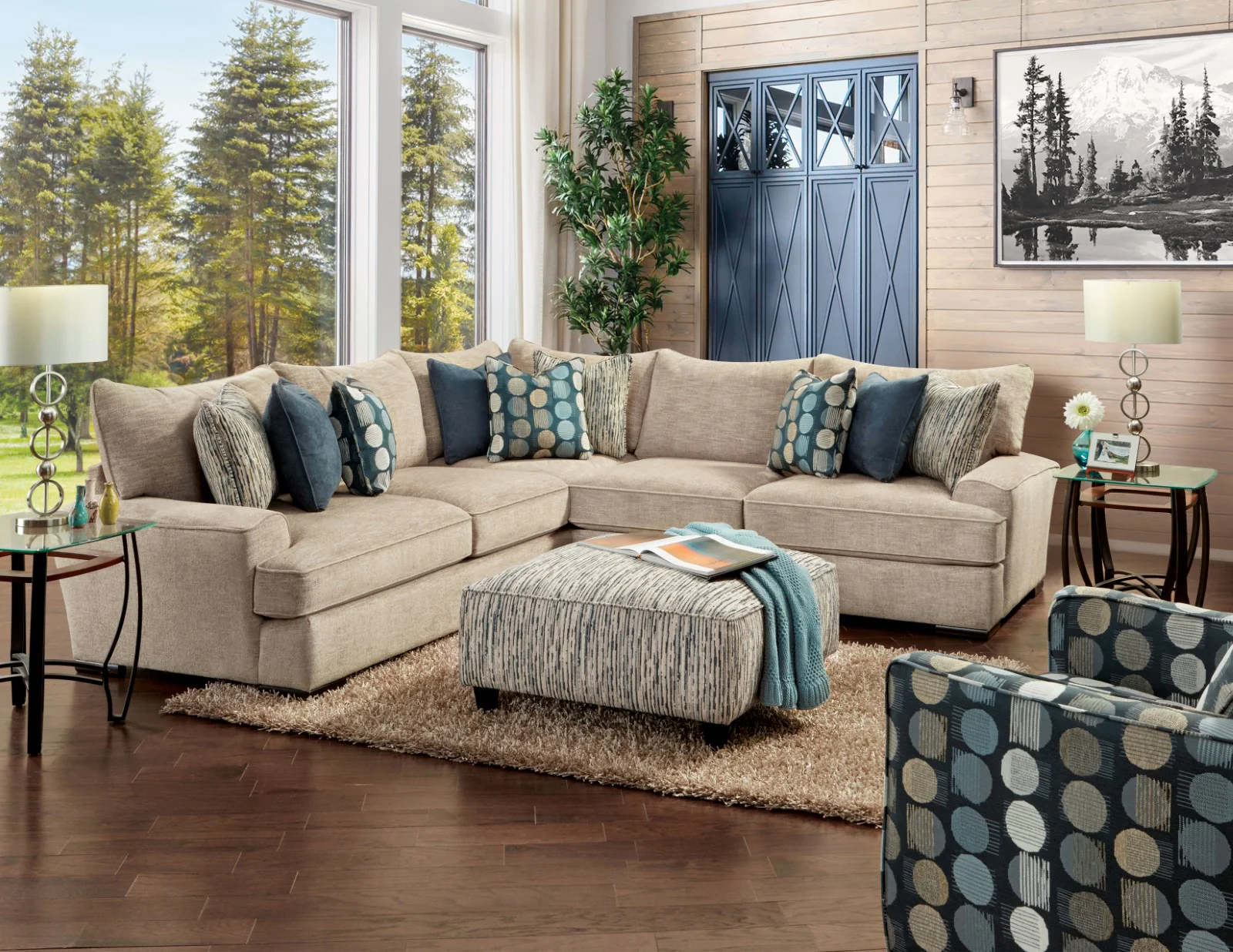 Eastleigh Stripe Multi Ottoman - Image 2