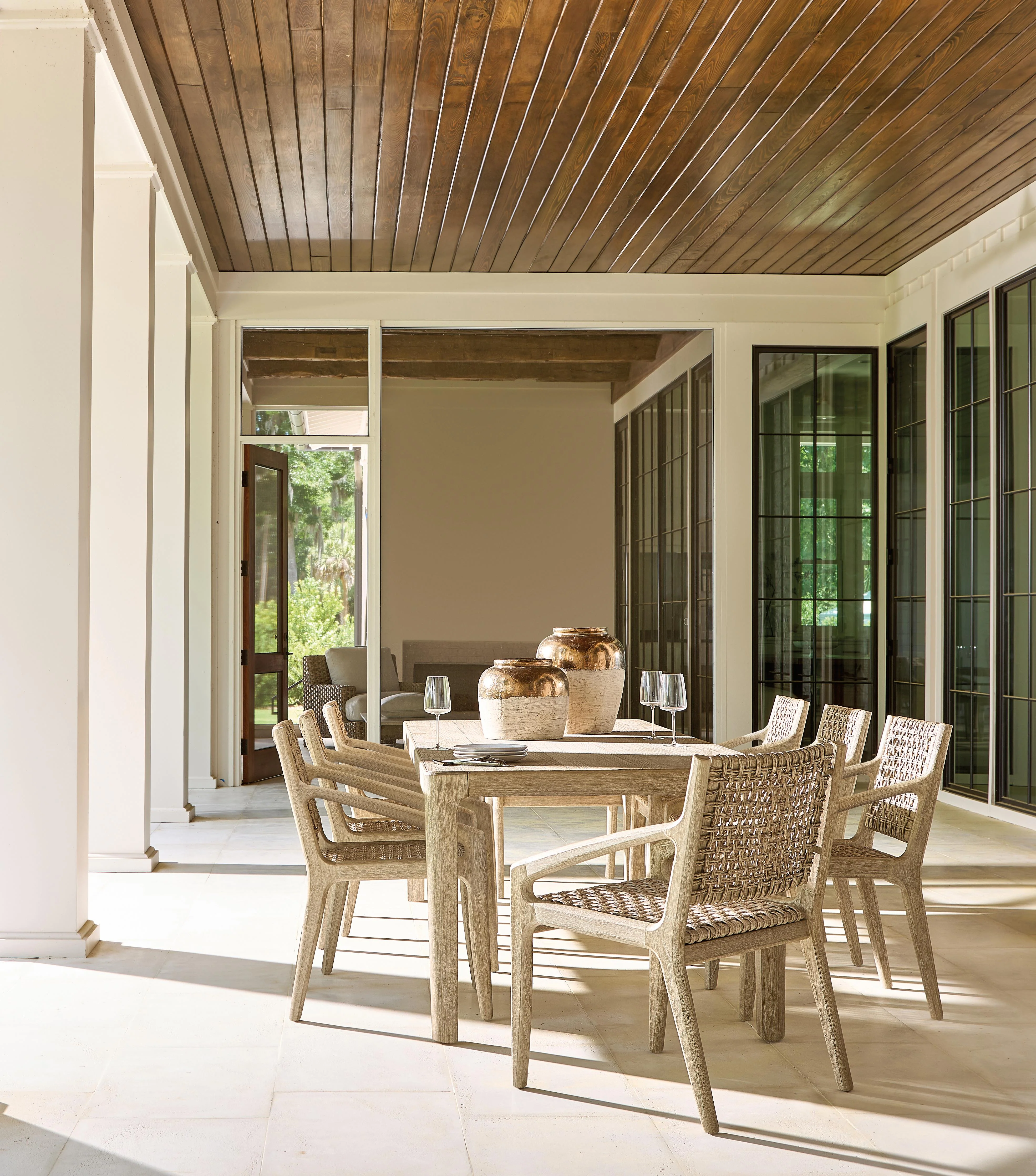 Edenton Sea Oat 108" Outdoor Dining Table - Image 10