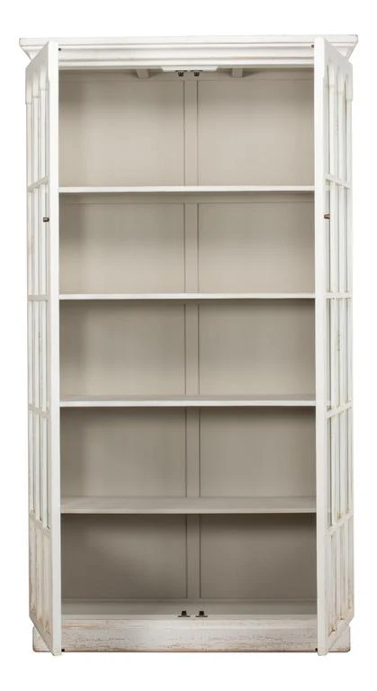 Edgar Allan White Glass Bookcase - Image 2