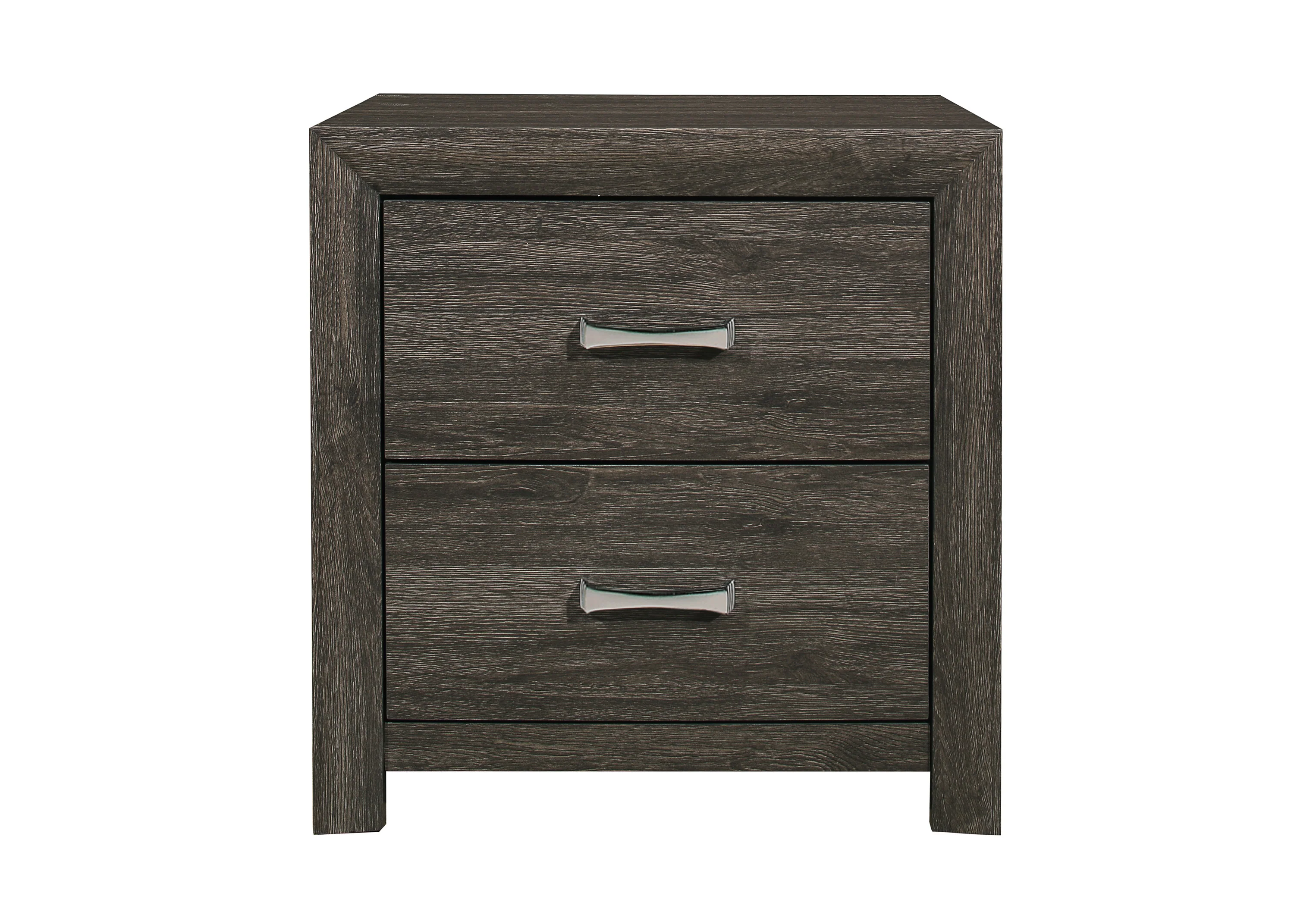 Edina Dark Gray/Black 5-Piece Twin Bedroom Set - Image 4