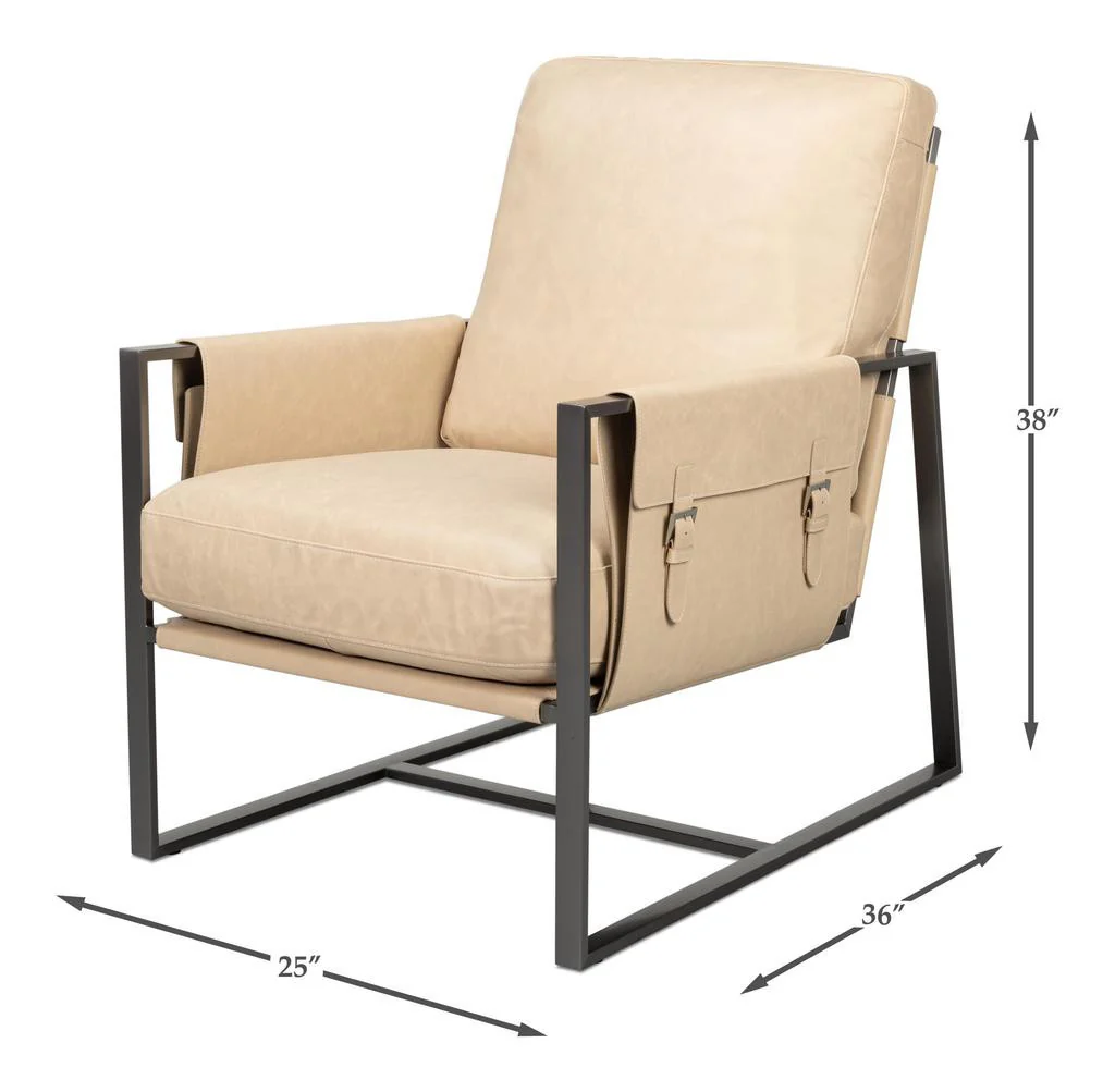 Edmonds White Distilled Leather Chair - Image 12