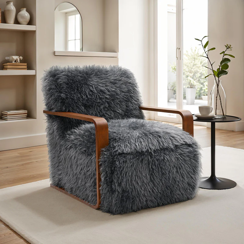Elardo Charcoal Gray Accent Chair - Image 2