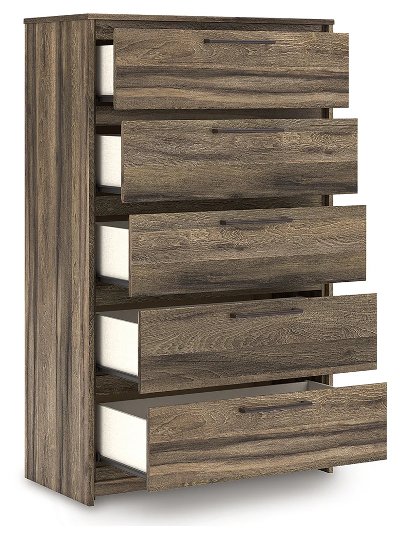 Elbrim Brown Five Drawer Chest - Image 4