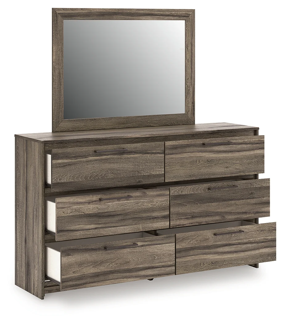 Elbrim Brown Full Panel Storage Bed, Dresser and Mirror - Image 4