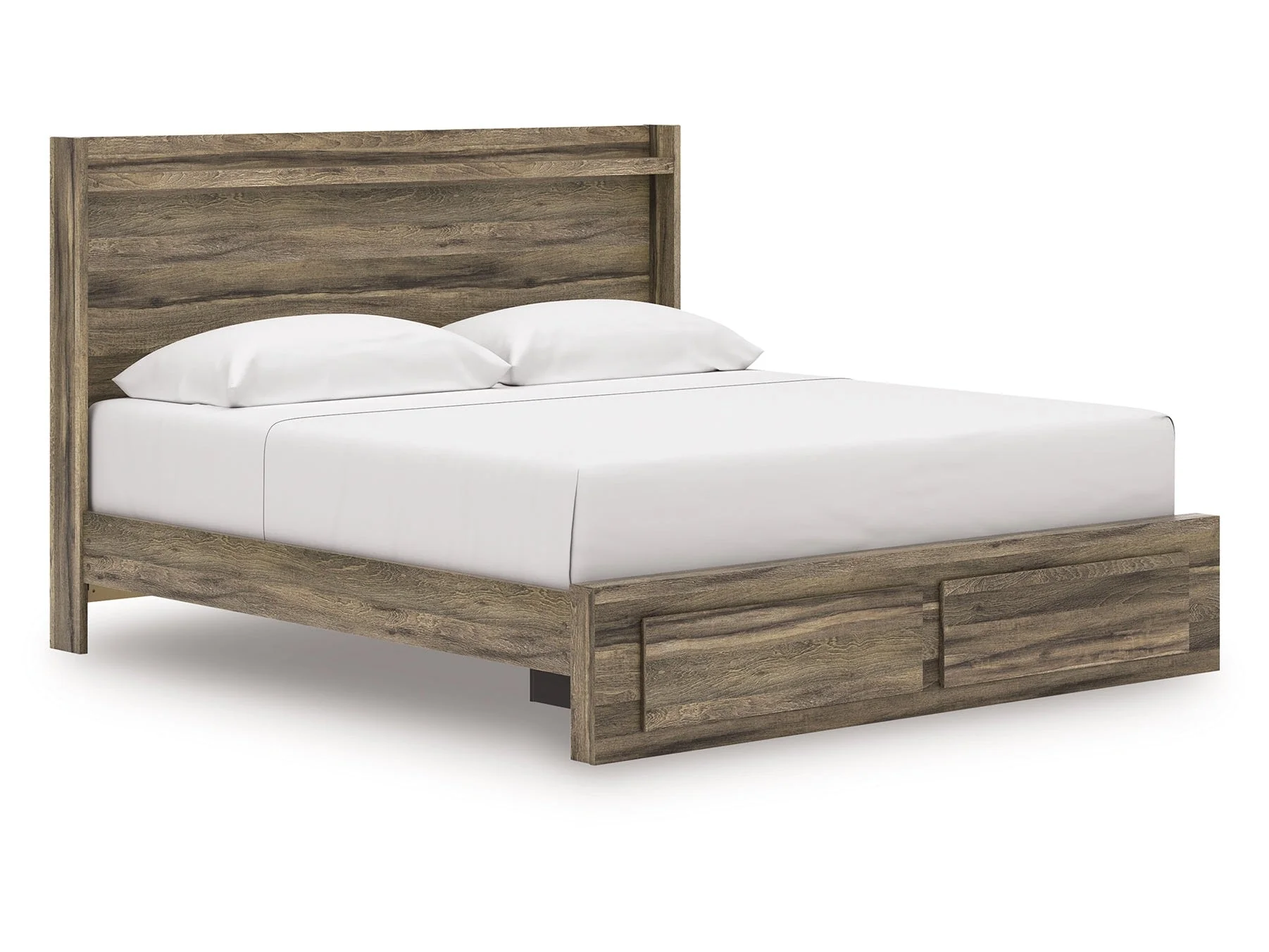 Elbrim Brown King Panel Storage Bed (Online Special Price)