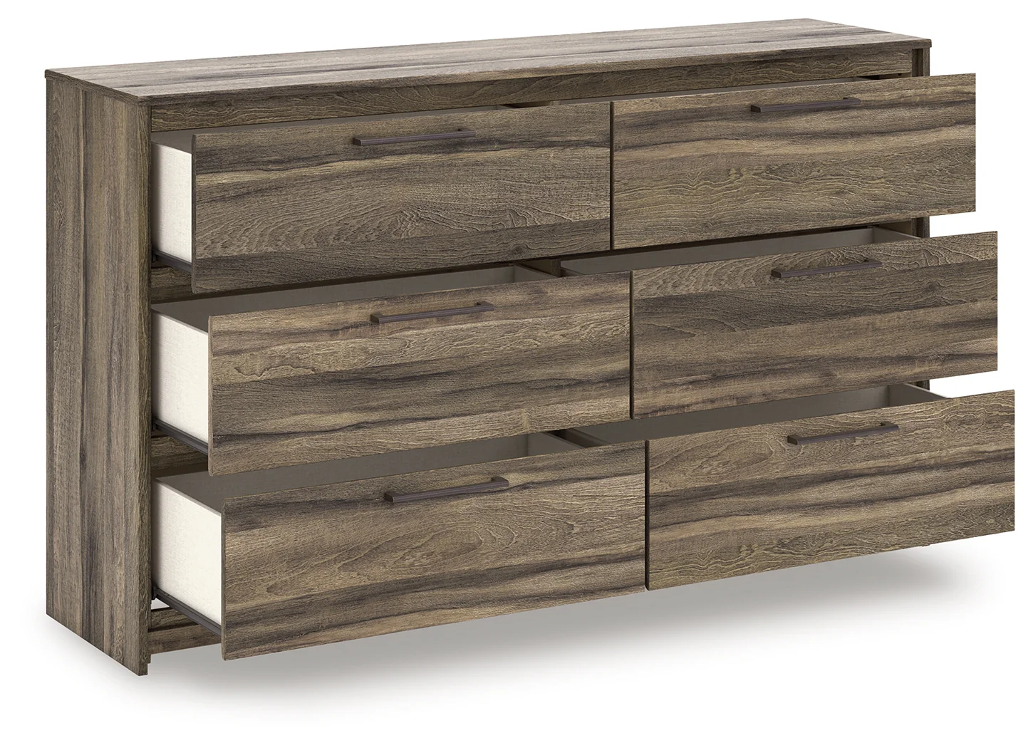 Elbrim Brown King Panel Storage Bedroom Set with Dresser and Nightstand - Image 4
