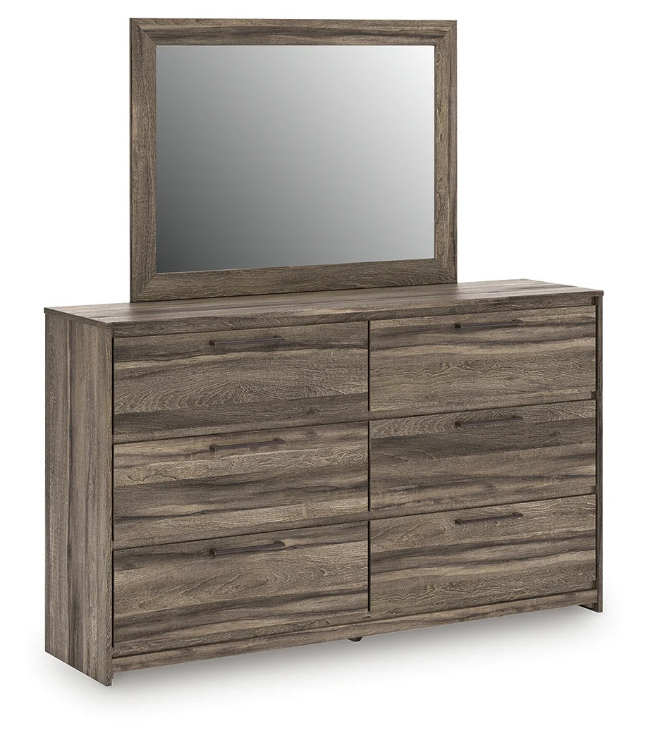 Elbrim Brown Queen Panel Bedroom Set with Dresser, Mirror and Nightstand - Image 3