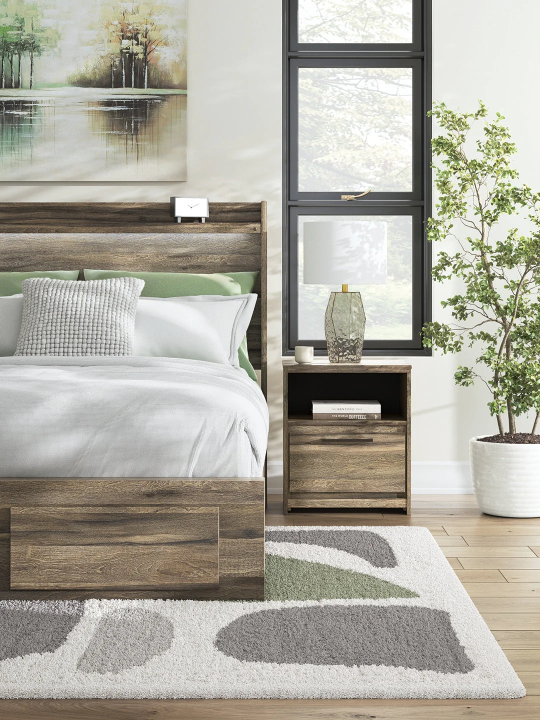 Elbrim Brown Queen Panel Storage Bedroom Set with Dresser, Mirror and Nightstand (Online Special Price) - Image 24