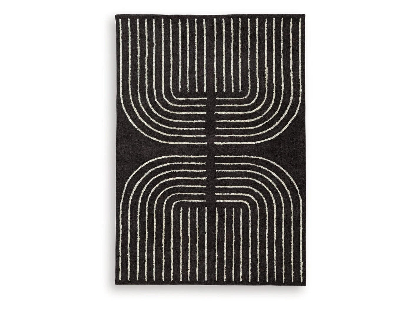 Eldonmore Black/Ivory Medium Rug (Online Special Price)