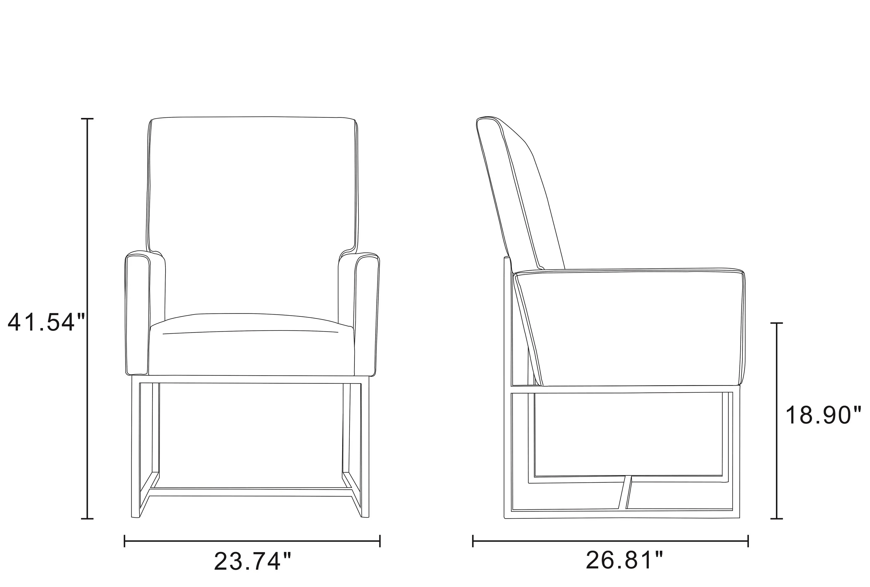 Element 8-Piece Dining Chairs in Steel - Image 3